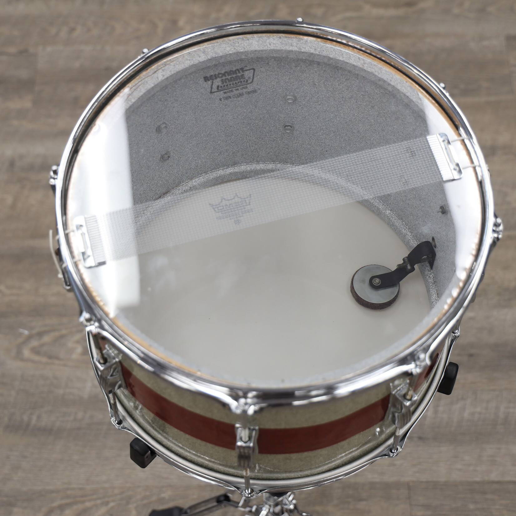 Ludwig Vintage 1970s Ludwig Parade Drum 10x15 Silver/Red Sparkle