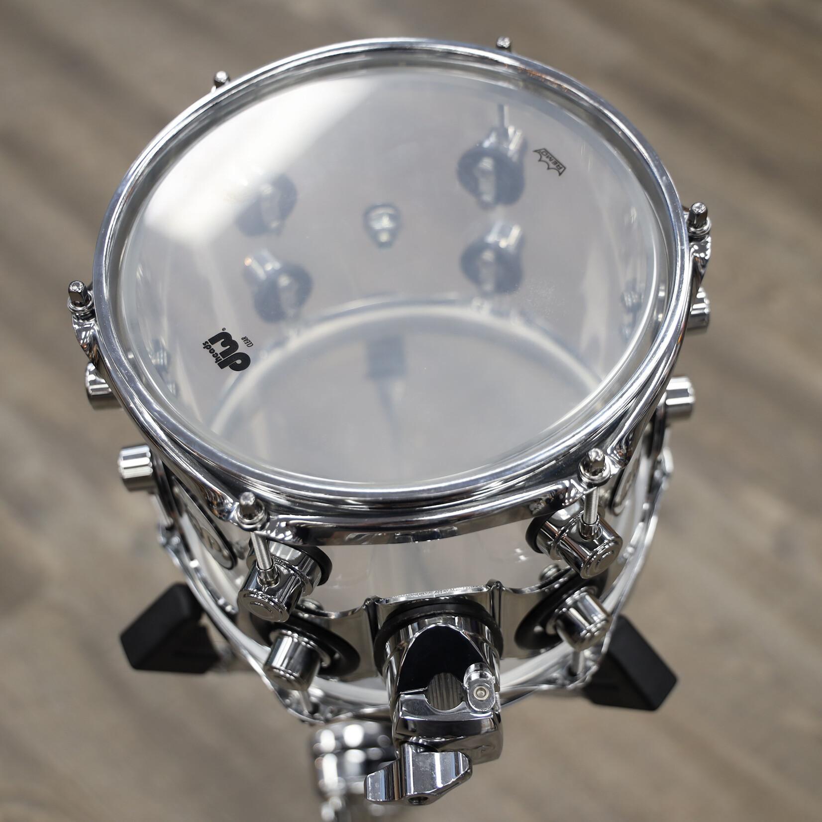 DW Used DW Design Series Rack Tom 7x8 Clear Acrylic