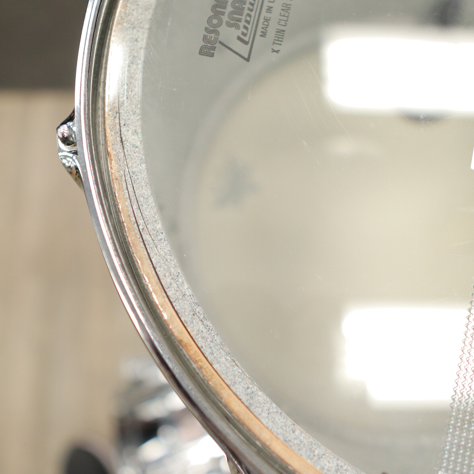 Ludwig Vintage 1970s Ludwig Parade Drum 10x15 Silver/Red Sparkle
