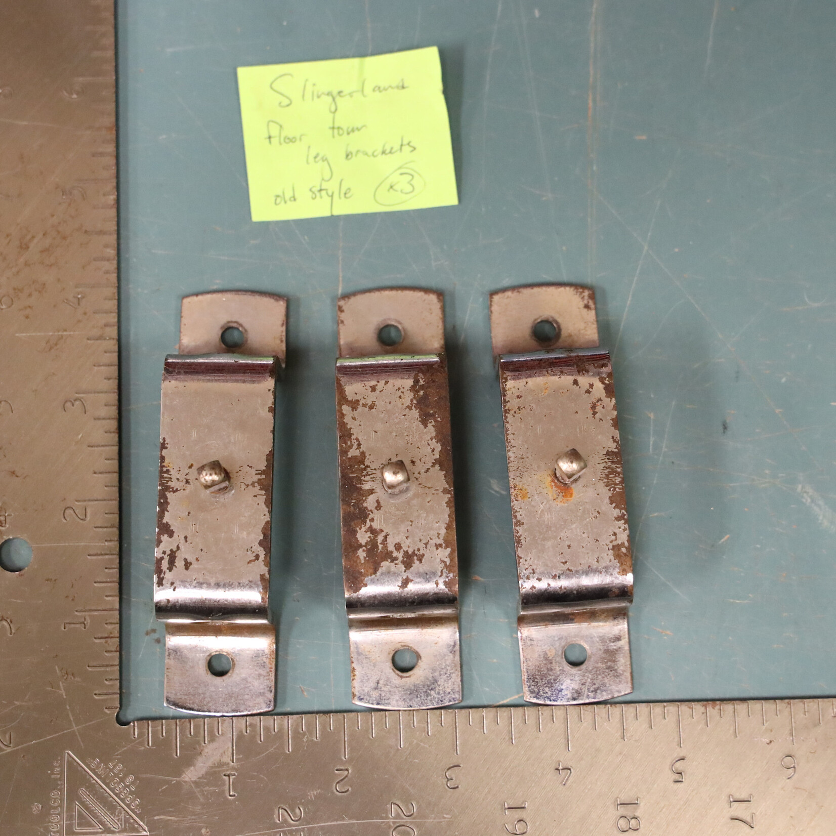 Unknown Vintage Unknown Floor Tom Leg Brackets, Set of 3