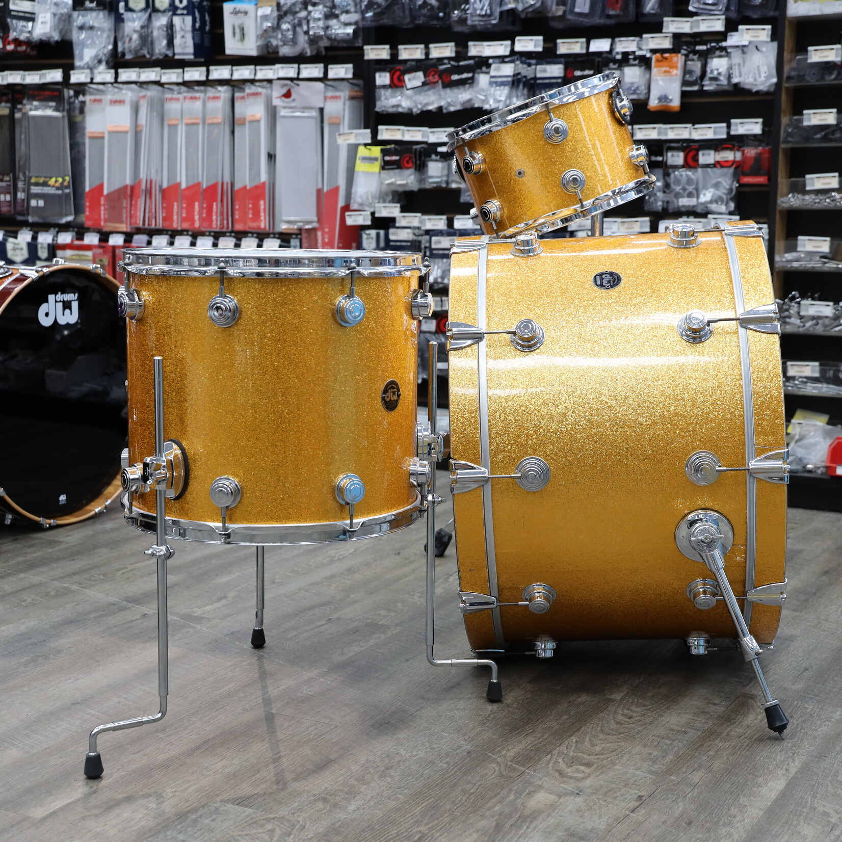 DW Used DW Collector's Series Drum Set 26/12/16 Gold Sparkle
