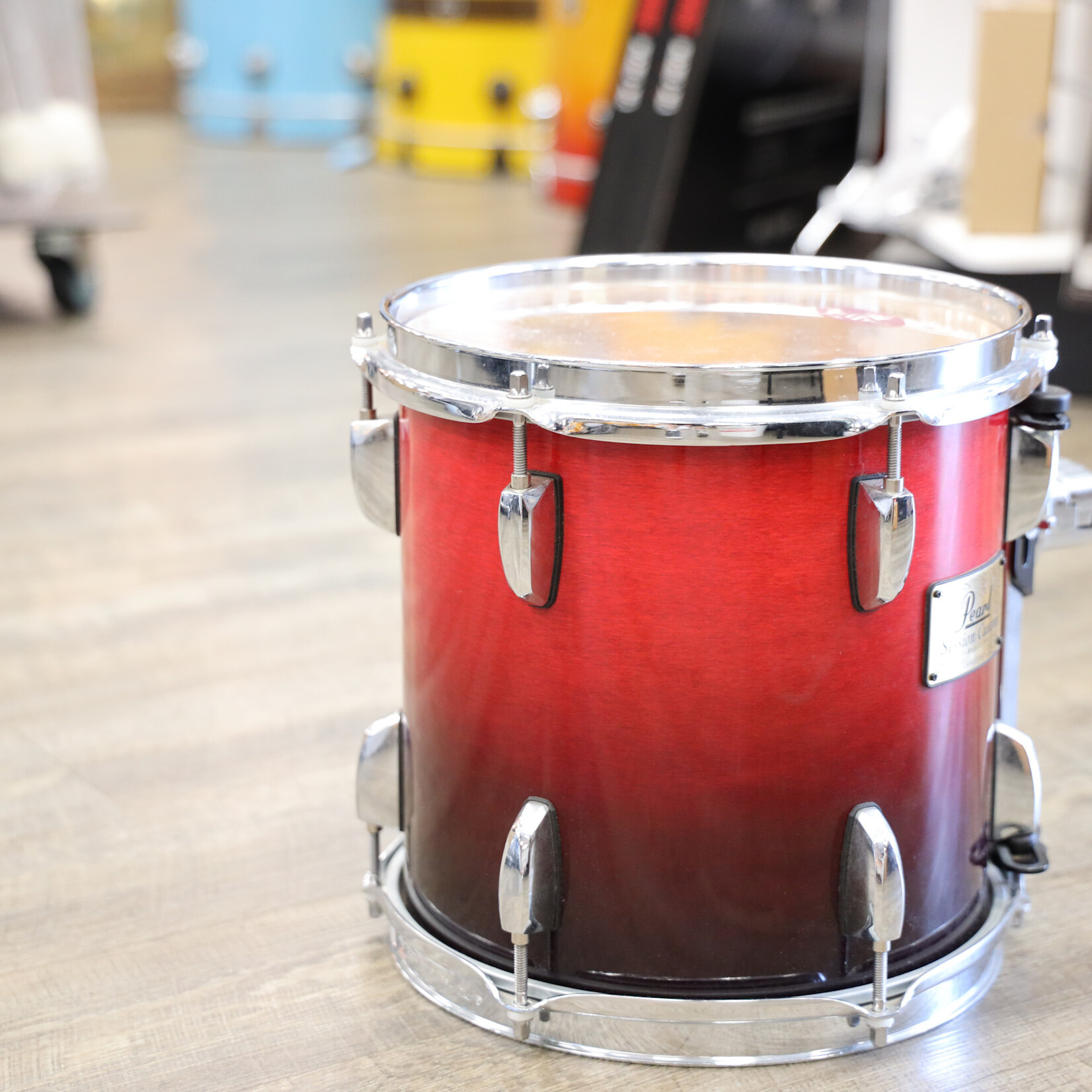 Pearl Used Pearl Session Custom Maple Mounted Tom 10x10 Cranberry Fade