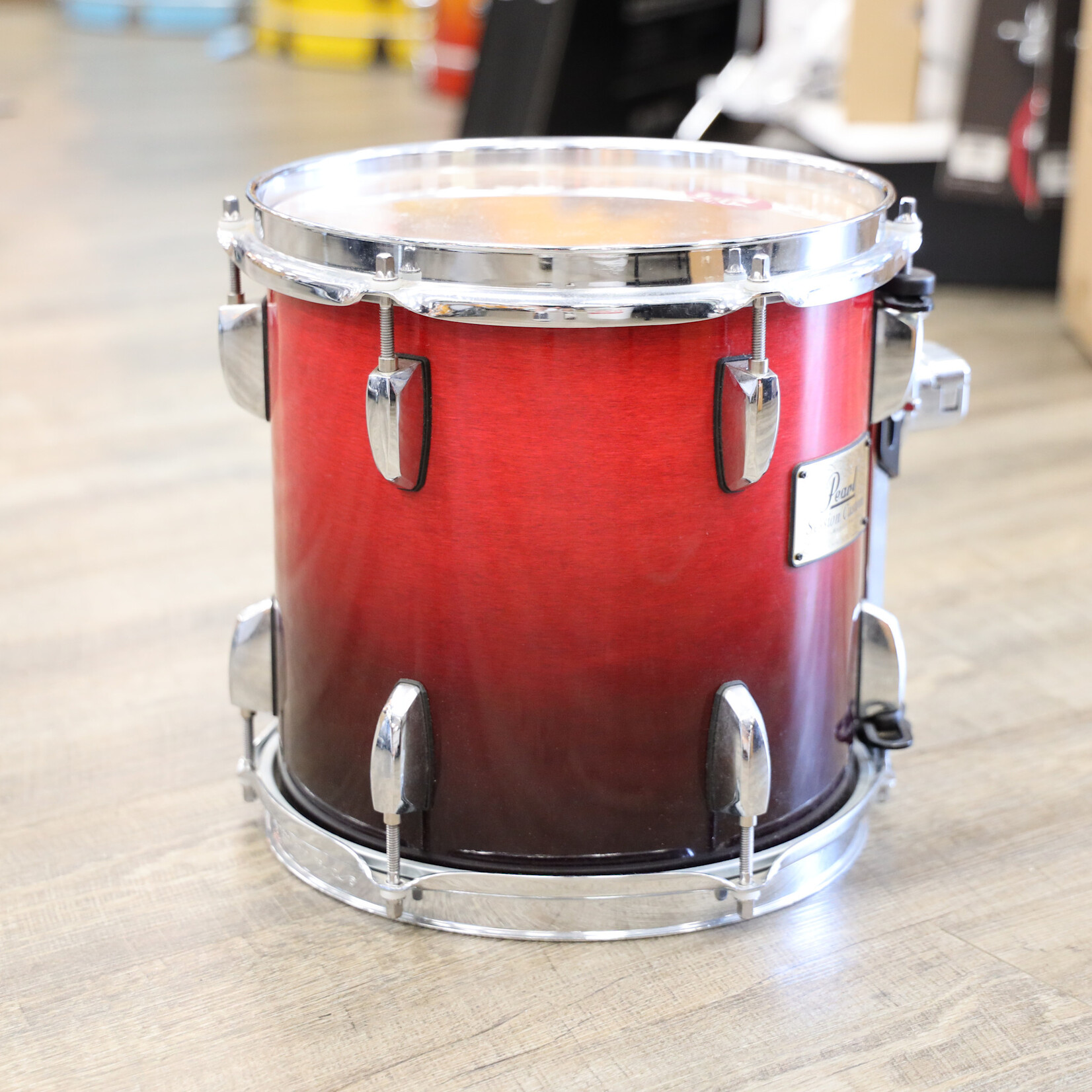 Pearl Used Pearl Session Custom Maple Mounted Tom 10x10 Cranberry Fade