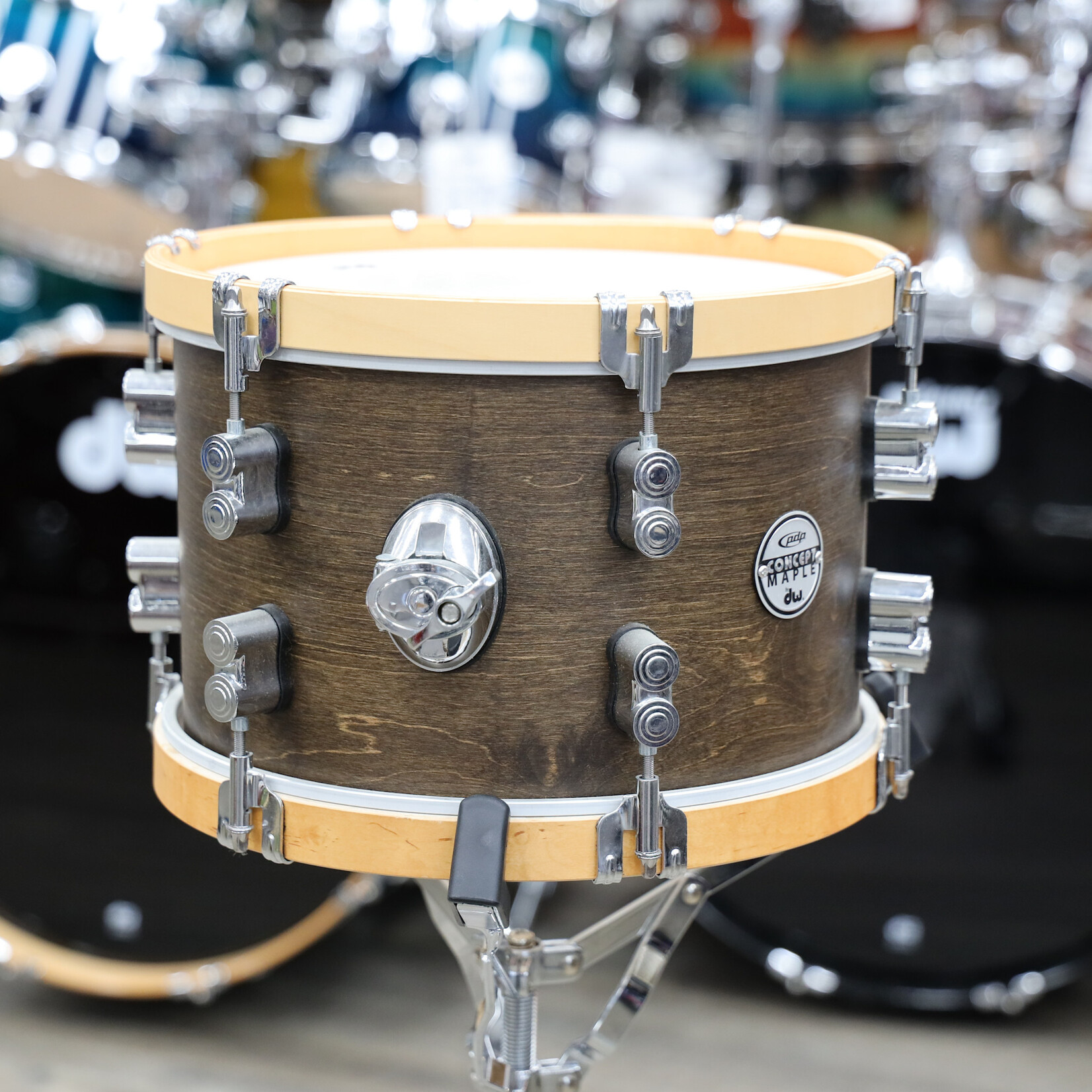 PDP Used PDP Concept Maple Classic Wood Hoop Tom 8x12 Walnut Stain
