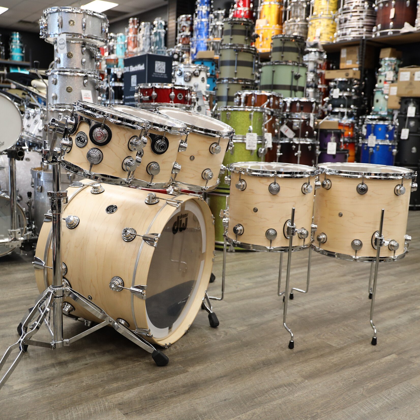 DW DW Collector's Series Santa Monica 6-Piece Shell Pack 22/8/10/12/14/16 (Satin Oil w/ Chrome Hardware)