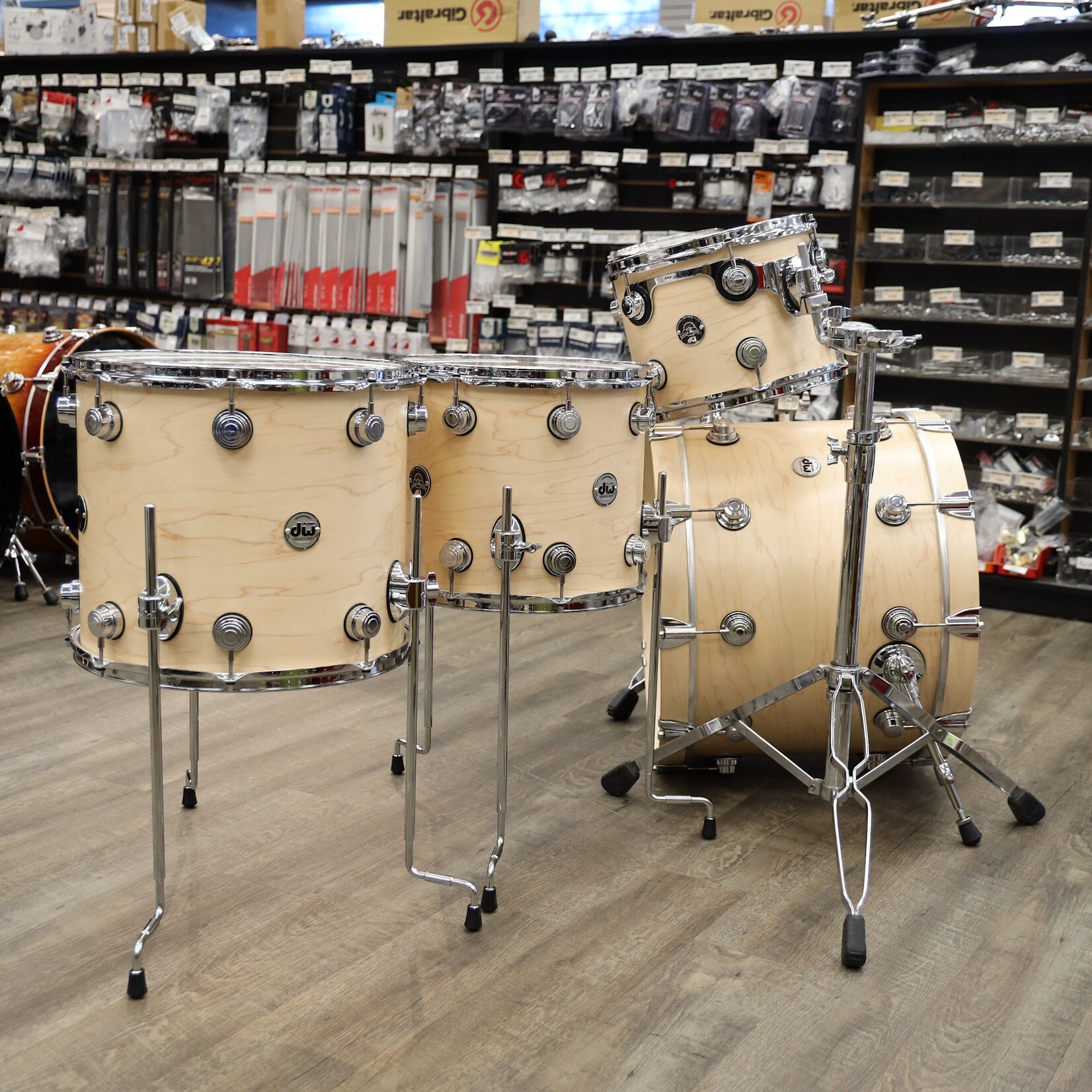 DW DW Collector's Series Santa Monica 6-Piece Shell Pack 22/8/10/12/14/16 (Satin Oil w/ Chrome Hardware)