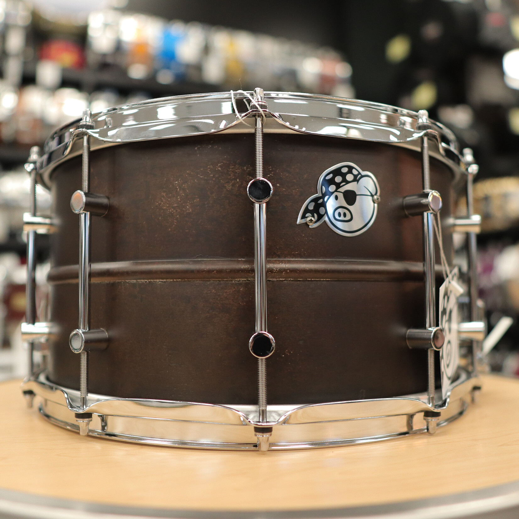 Pork Pie Pork Pie 8x14" Aged Steel Seamless Shell Snare Drum