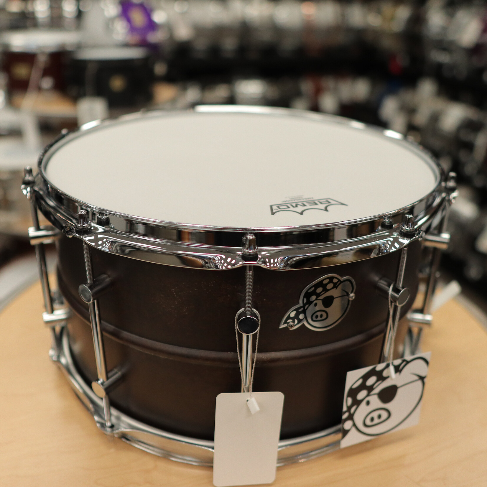Pork Pie Pork Pie 8x14" Aged Steel Seamless Shell Snare Drum