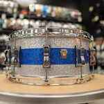 Ludwig Ludwig Classic Maple 6.5x14" Snare Drum (Silver/ Blue/ Silver Tri-band)