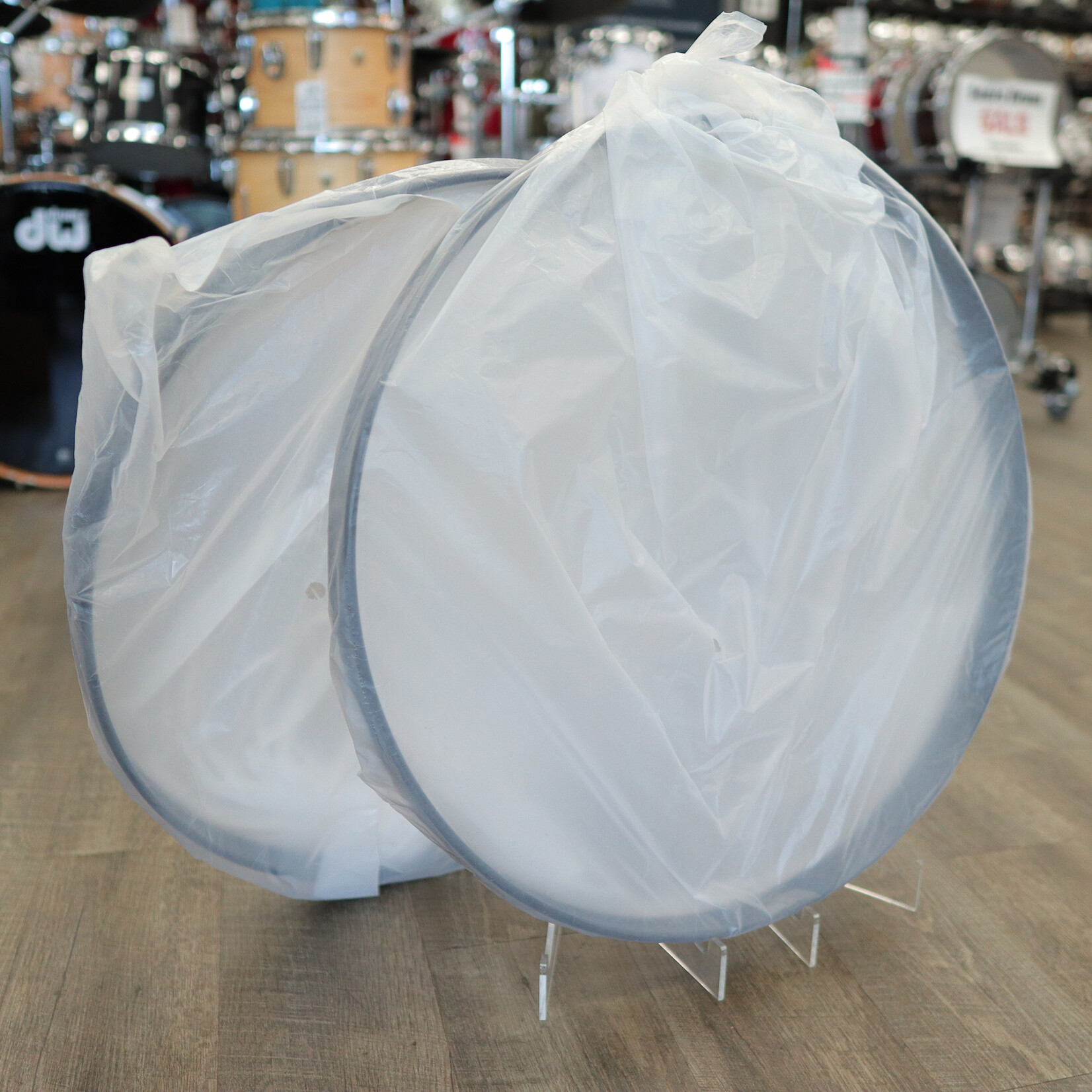 Sonor Like-New Pair of Sonor AQX 22" Bass Drum Hoops (Blue Ocean Sparkle)