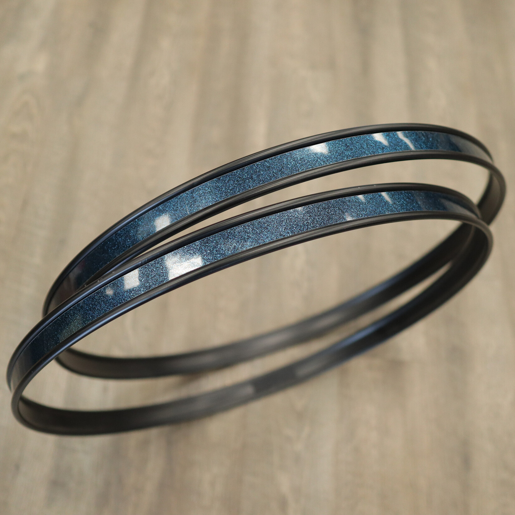Sonor Like-New Pair of Sonor AQX 22" Bass Drum Hoops (Blue Ocean Sparkle)