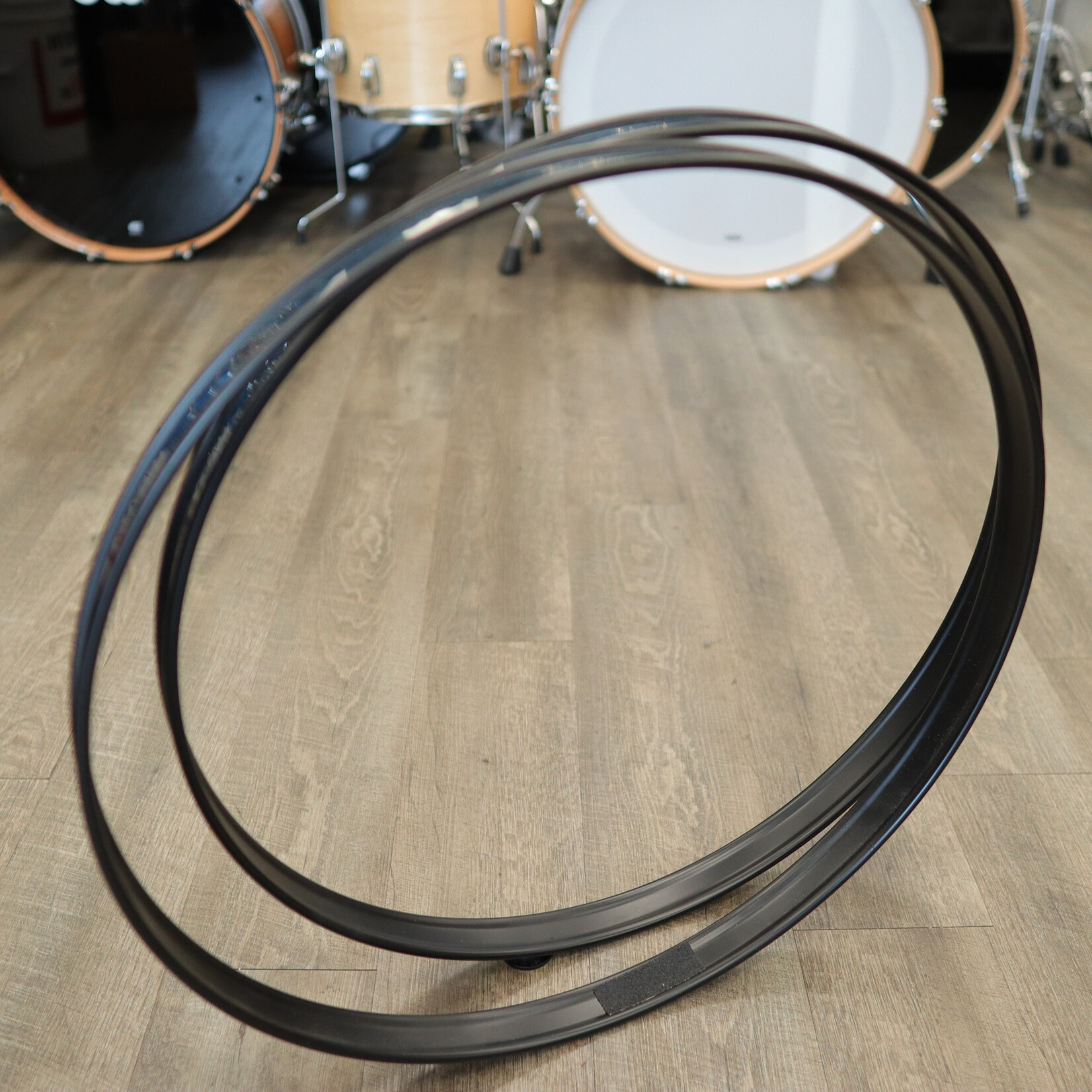 Sonor Like-New Pair of Sonor AQX 22" Bass Drum Hoops (Blue Ocean Sparkle)