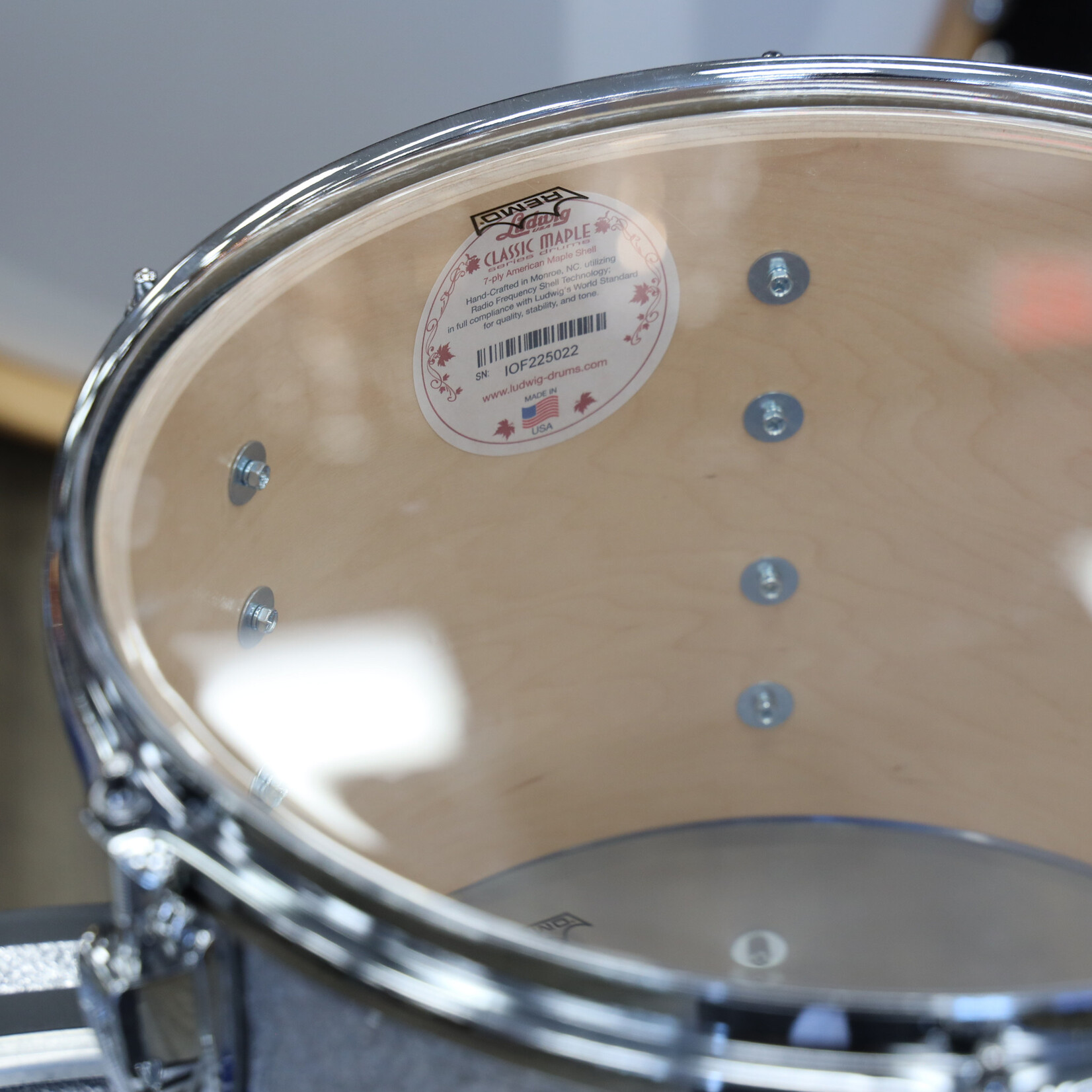 Ludwig Ludwig Classic Maple FAB 3-Piece Shell Pack 13/16/22 (Silver/ Blue/ Silver Tri-band)