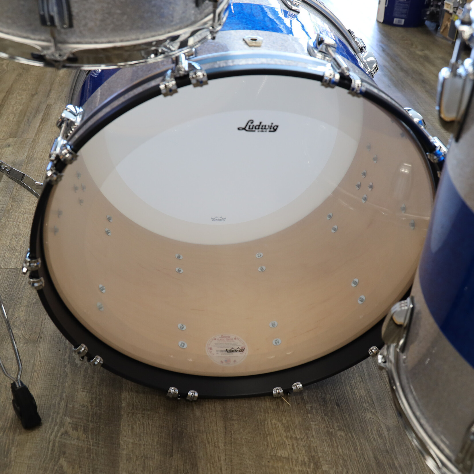 Ludwig Ludwig Classic Maple FAB 3-Piece Shell Pack 13/16/22 (Silver/ Blue/ Silver Tri-band)