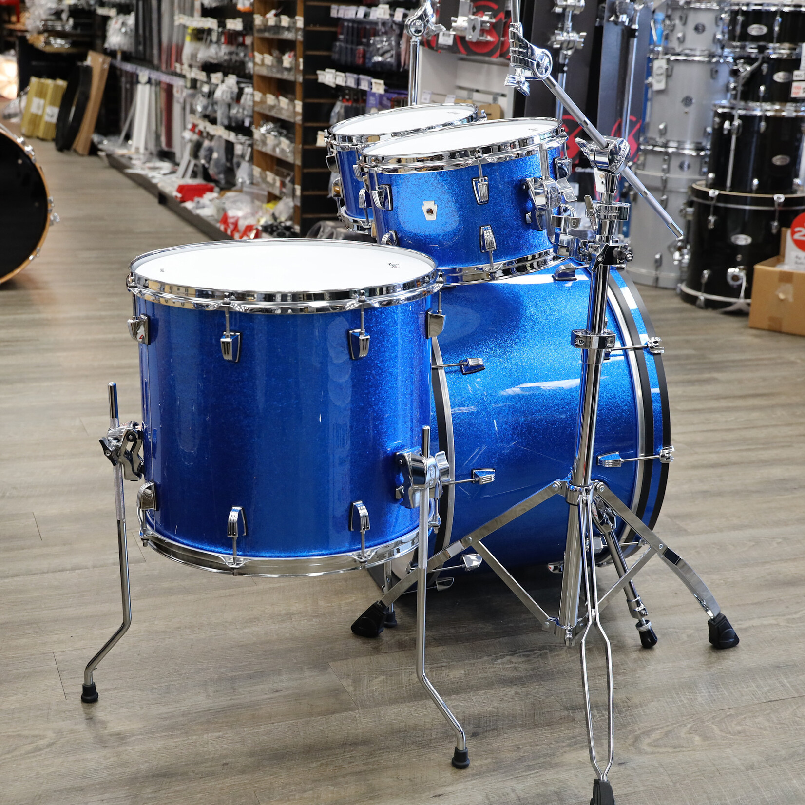 Ludwig Ludwig Neusonic Mod2 4-Piece Shell Pack 10/12/16/22 (Blue Super Sparkle)