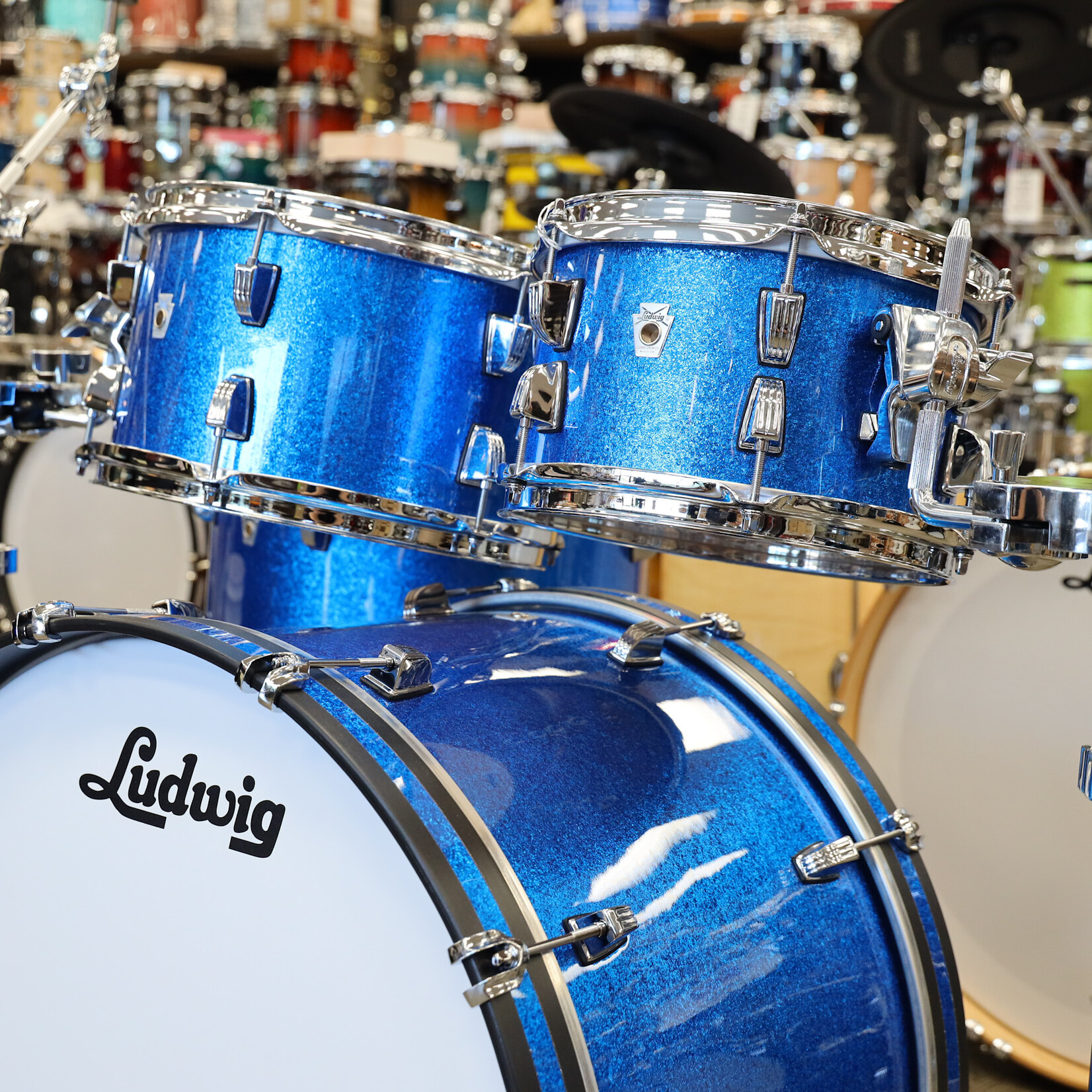 Ludwig Ludwig Neusonic Mod2 4-Piece Shell Pack 10/12/16/22 (Blue Super Sparkle)