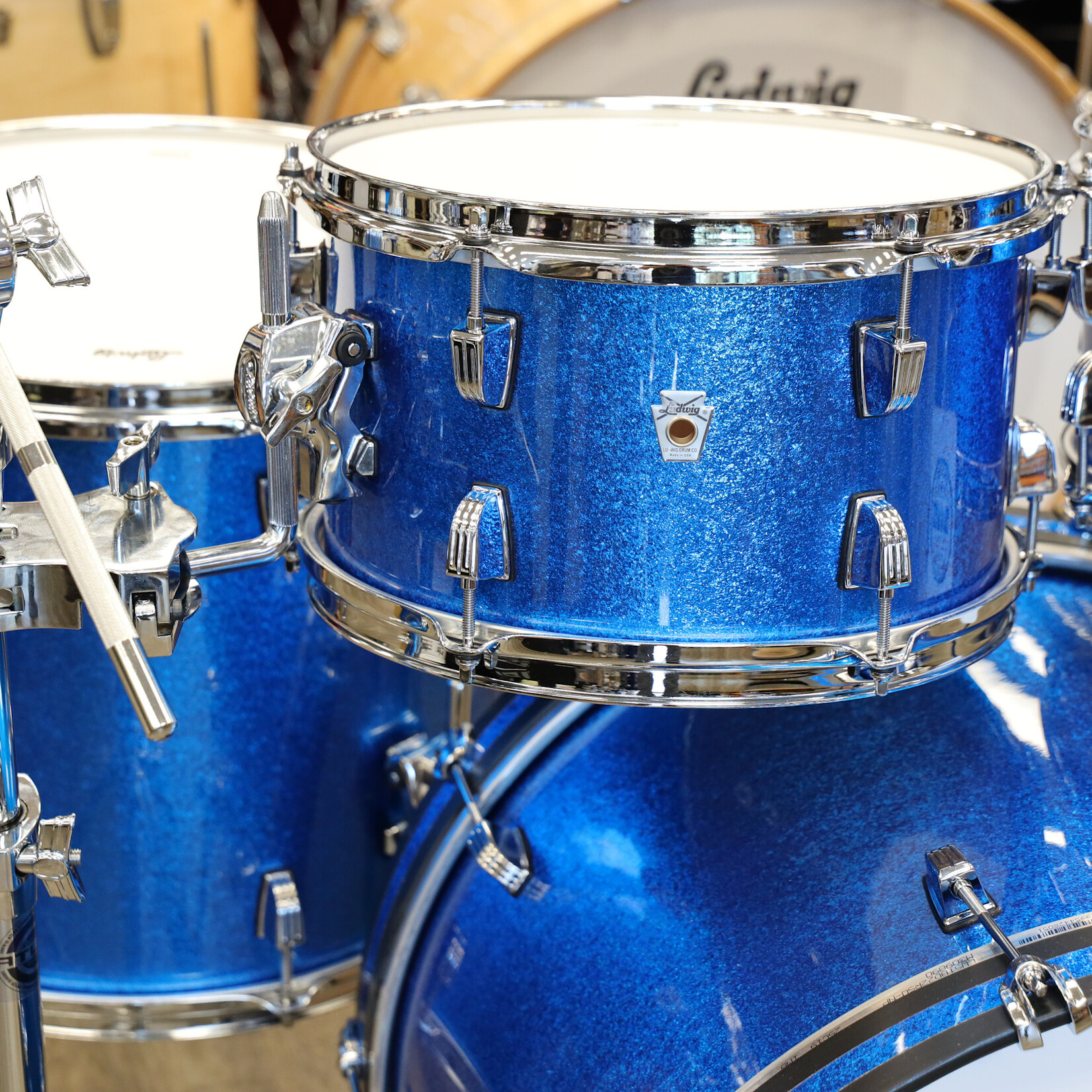 Ludwig Ludwig Neusonic Mod2 4-Piece Shell Pack 10/12/16/22 (Blue Super Sparkle)