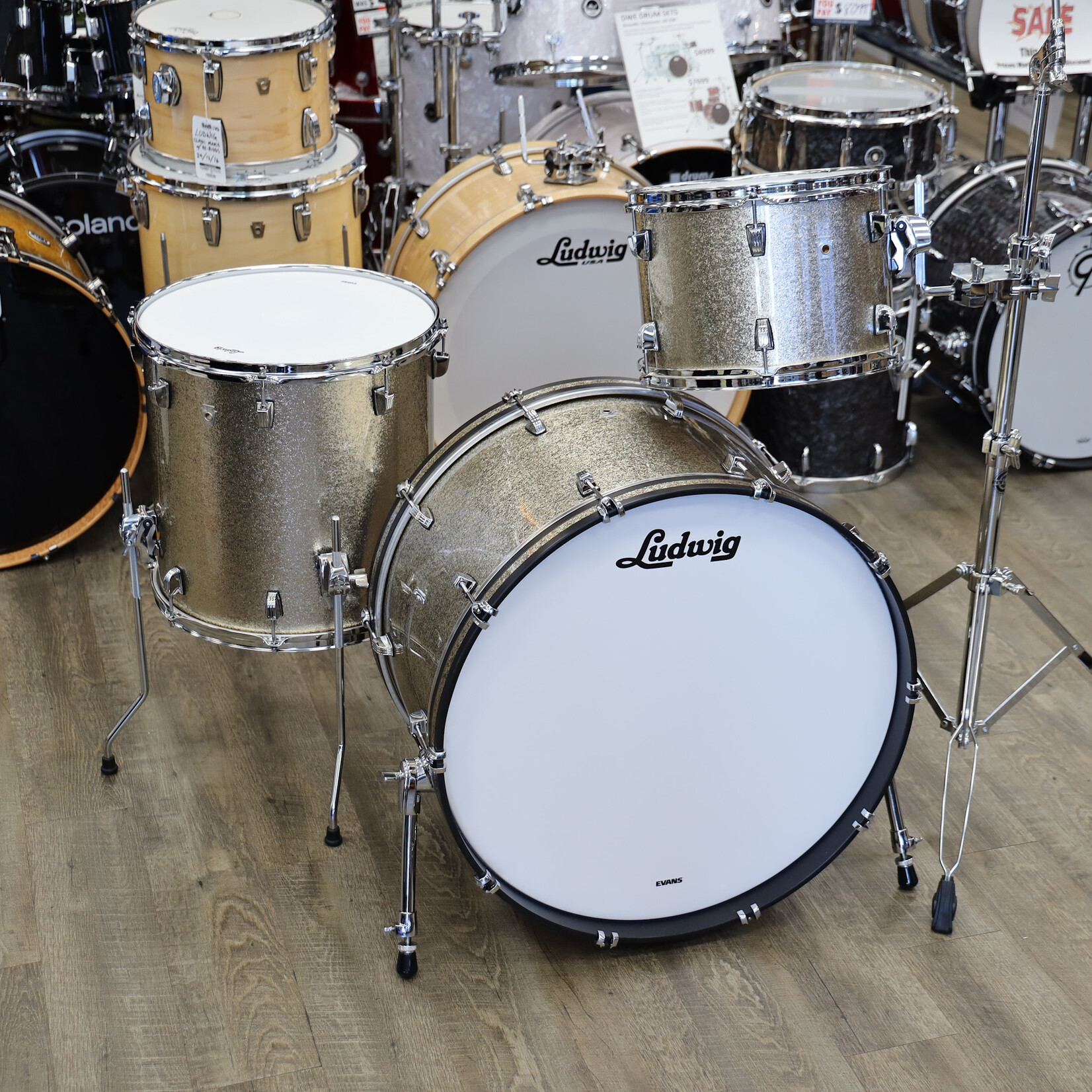 Ludwig Ludwig Neusonic Pro Beat 3-Piece Shell Pack 13/16/24 (Titanium Super Sparkle)