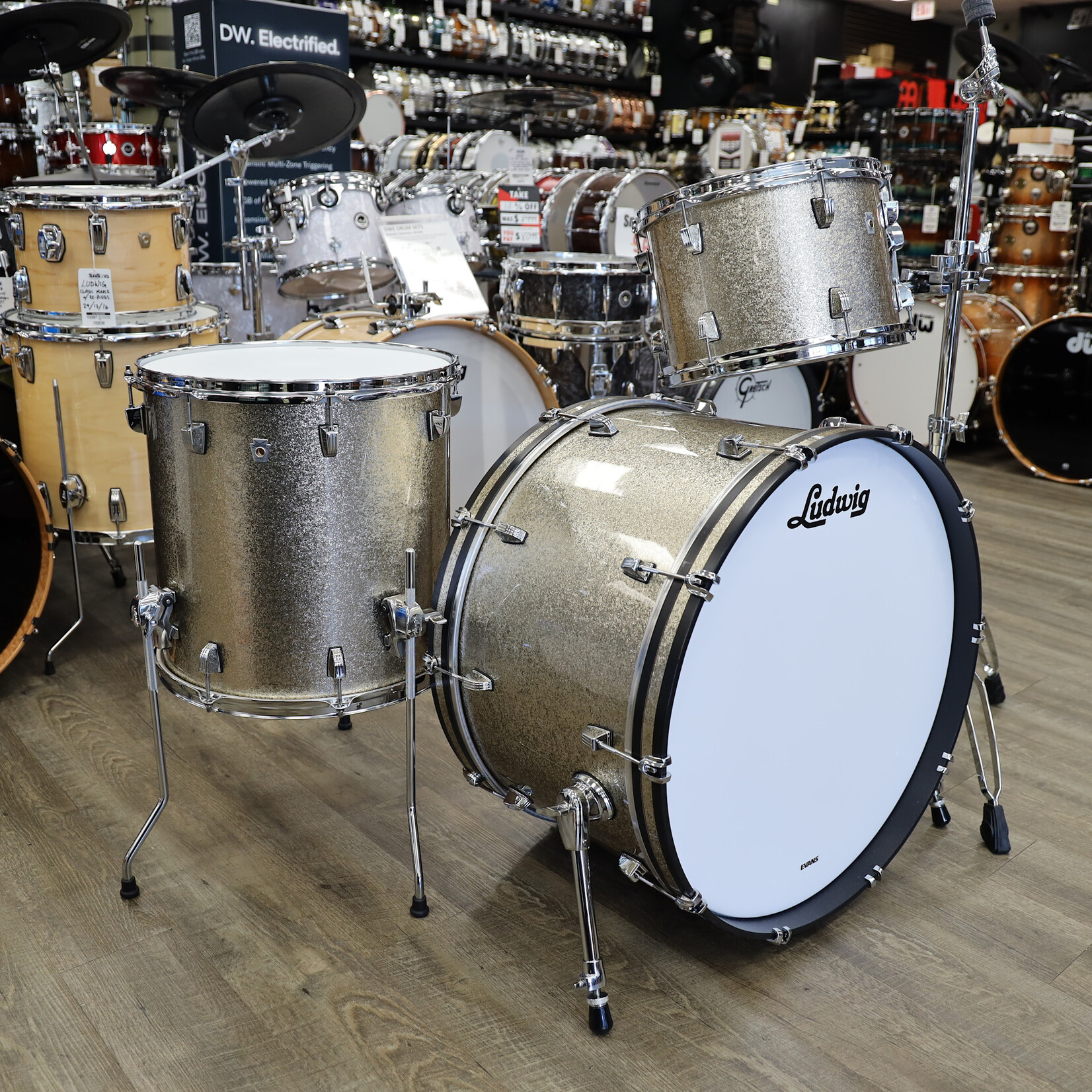 Ludwig Ludwig Neusonic Pro Beat 3-Piece Shell Pack 13/16/24 (Titanium Super Sparkle)