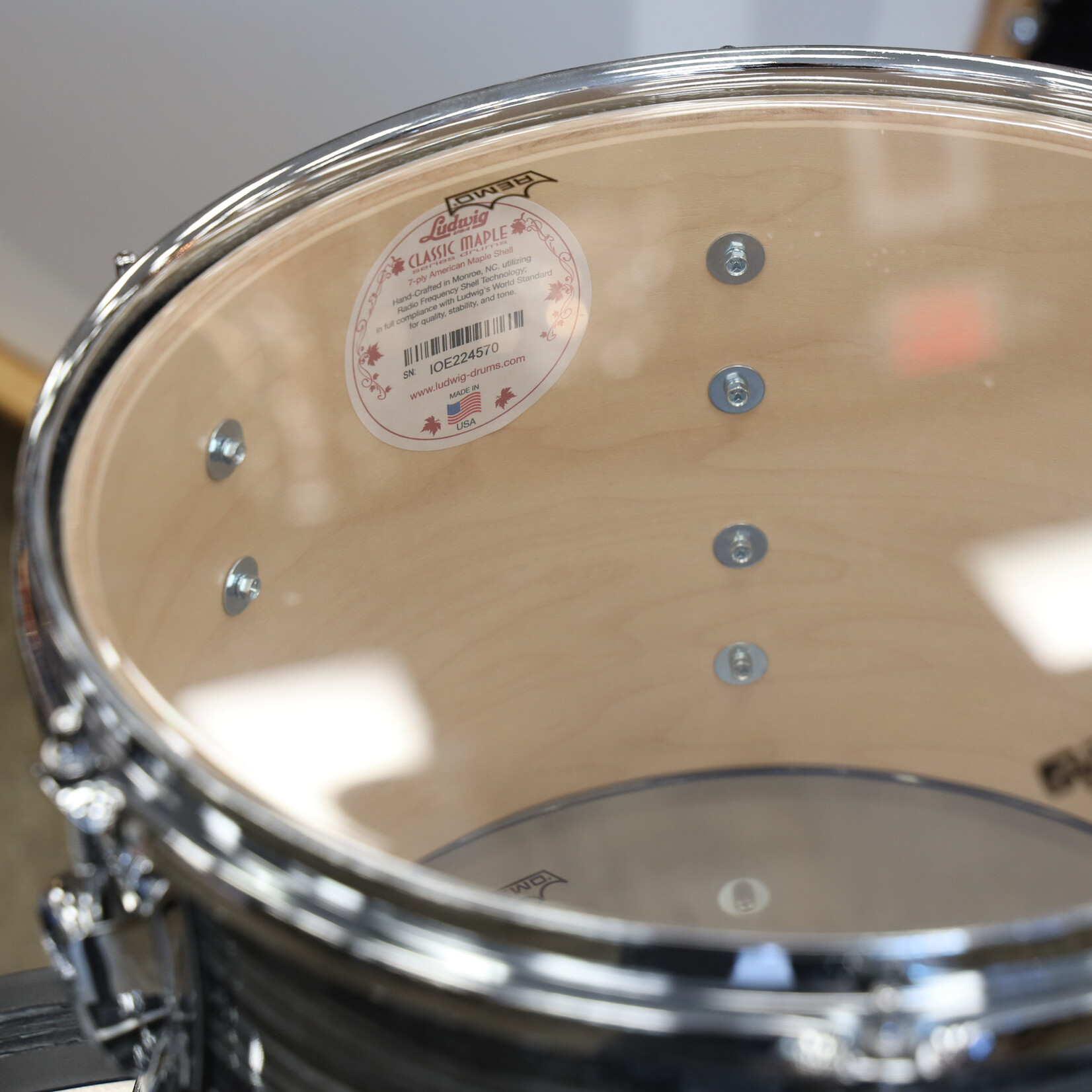 Ludwig Ludwig Classic Maple FAB 3-Piece Shell Pack 13/16/22 (Vintage Black Oyster)