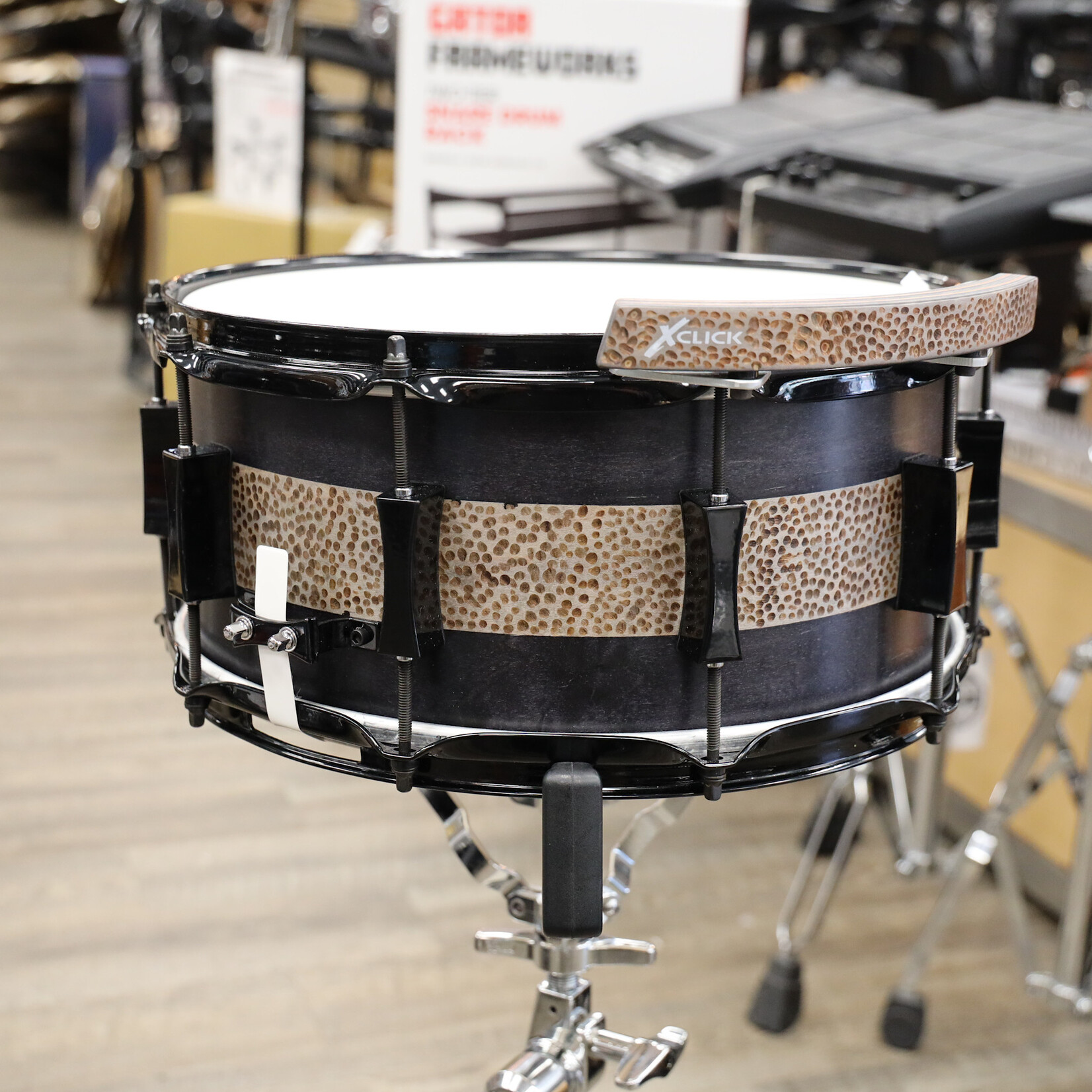 Pork Pie Pork Pie Maple Snare Drum 6.5x14 "Dremel Drum" with Matching X-Click