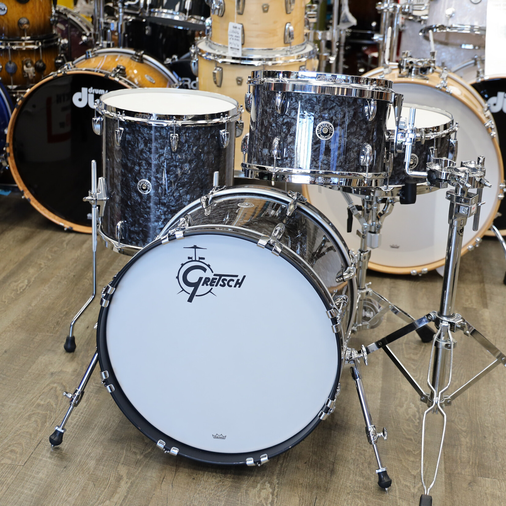 Gretsch Gretsch Brooklyn 4-Piece Shell Pack 20/12/14/14S Deep Black Marine Pearl (Demo Deal)