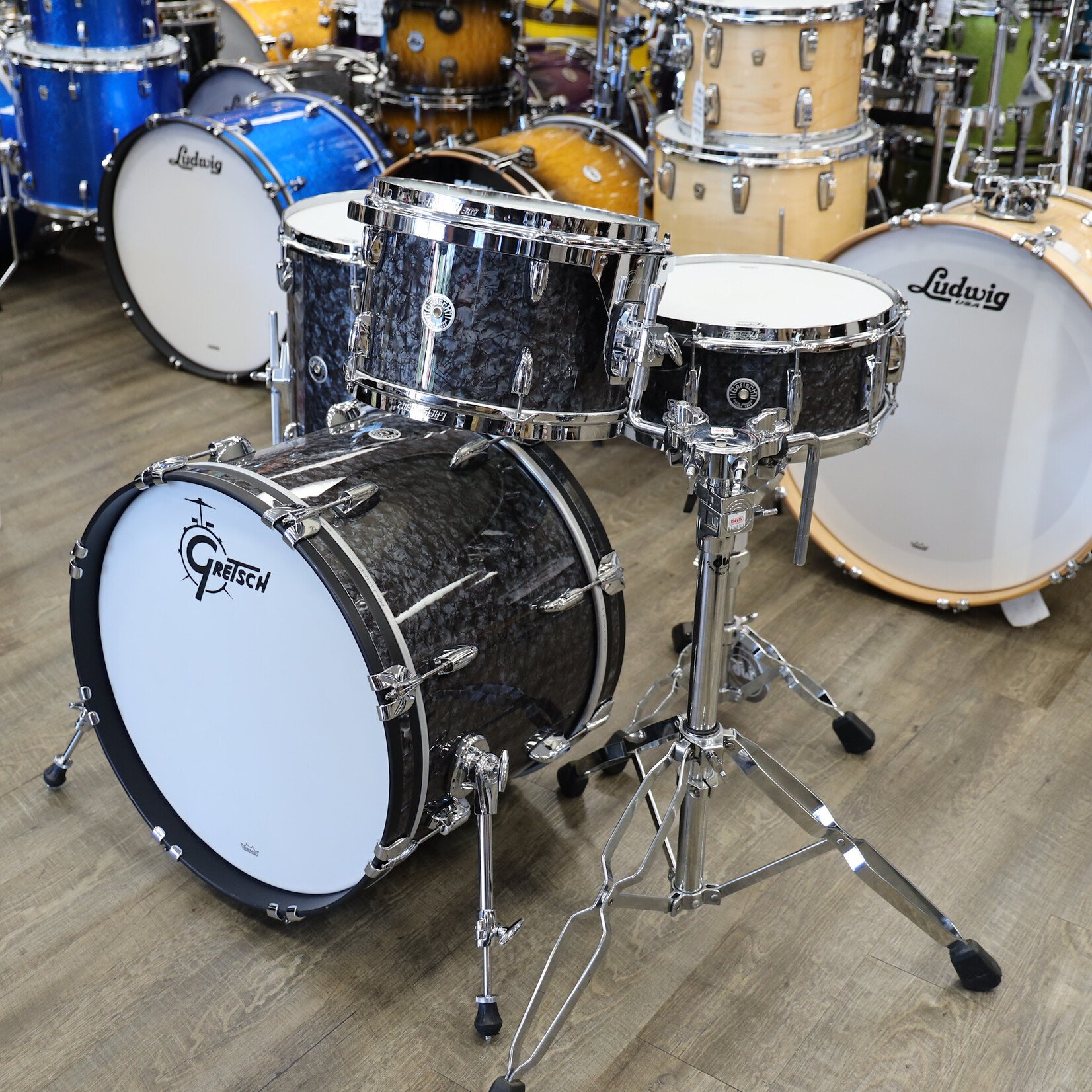 Gretsch Gretsch Brooklyn 4-Piece Shell Pack 20/12/14/14S Deep Black Marine Pearl (Demo Deal)