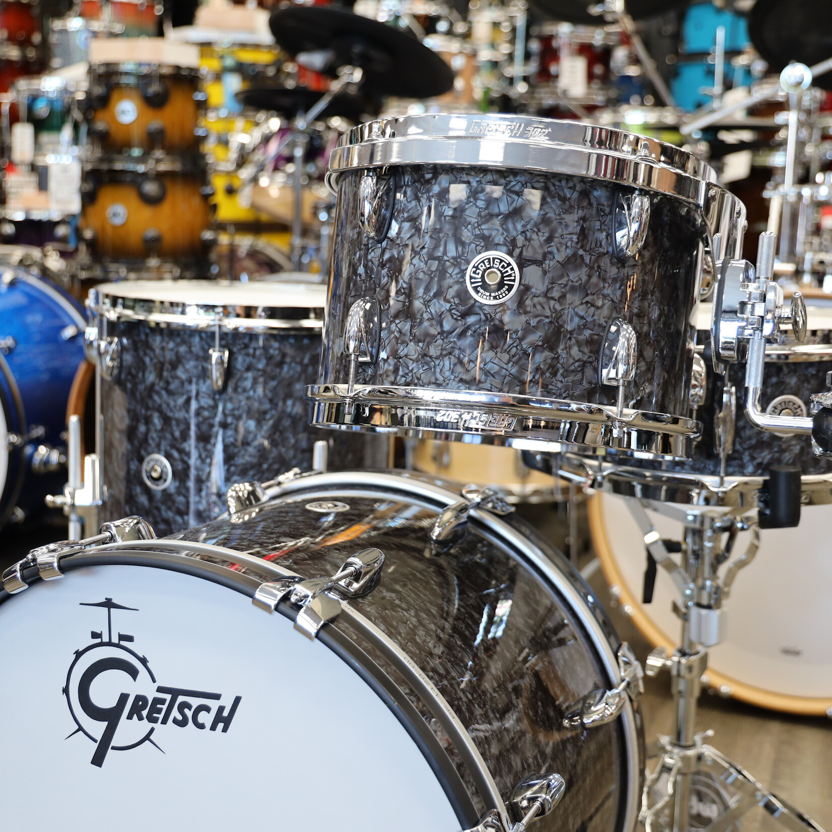 Gretsch Gretsch Brooklyn 4-Piece Shell Pack 20/12/14/14S Deep Black Marine Pearl (Demo Deal)