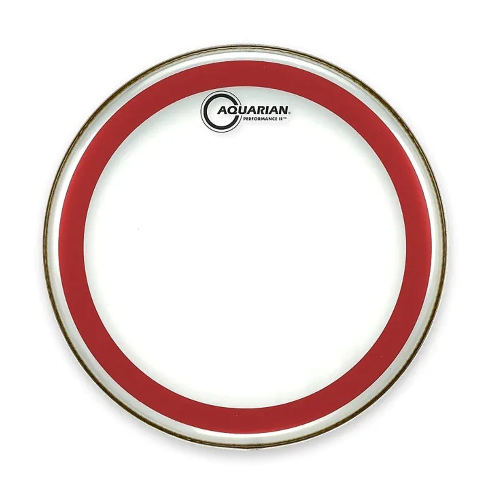 Aquarian Aquarian Performance II Clear Drumhead with Power Dot and Red Ring 14"