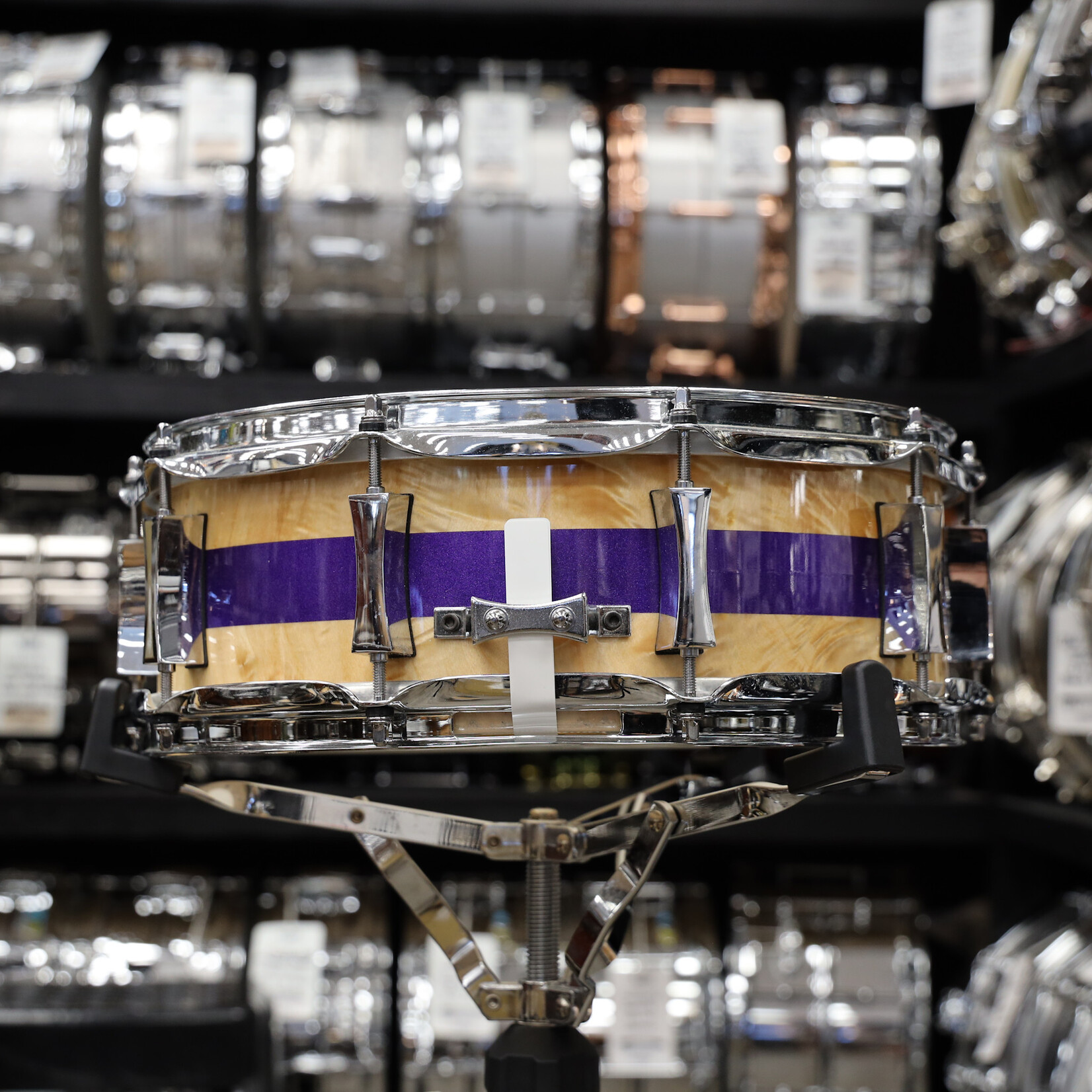 Pork Pie Pre-Owned Pork Pie 5x14 Maple Snare Drum Mappa Burl/Metallic Purple 2024