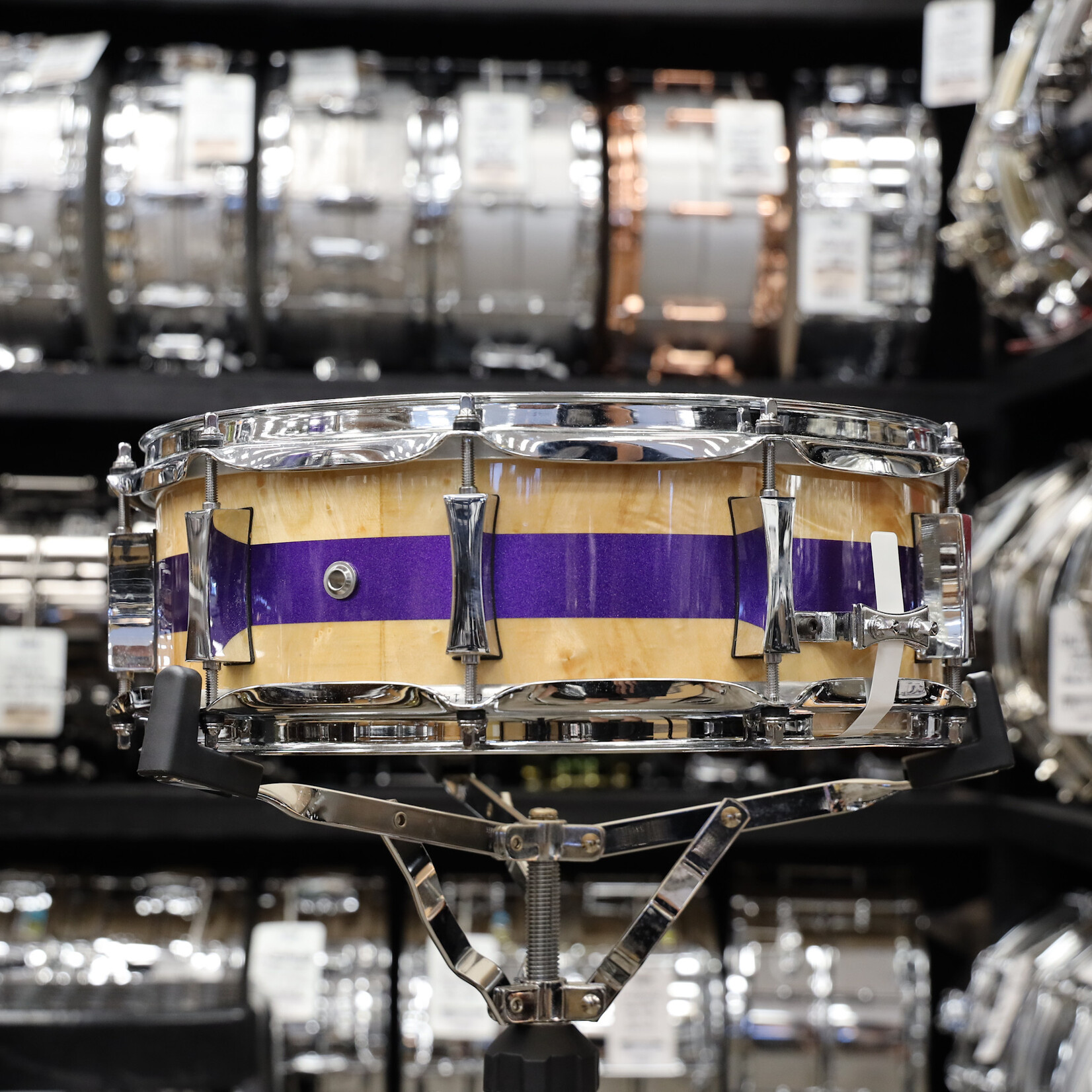 Pork Pie Pre-Owned Pork Pie 5x14 Maple Snare Drum Mappa Burl/Metallic Purple 2024