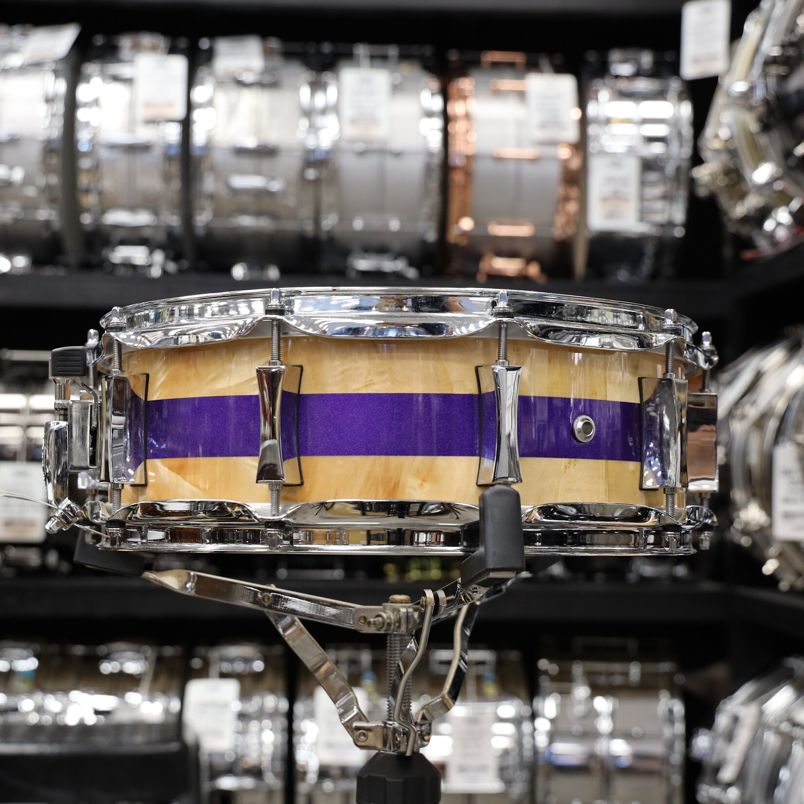 Pork Pie Pre-Owned Pork Pie 5x14 Maple Snare Drum Mappa Burl/Metallic Purple 2024