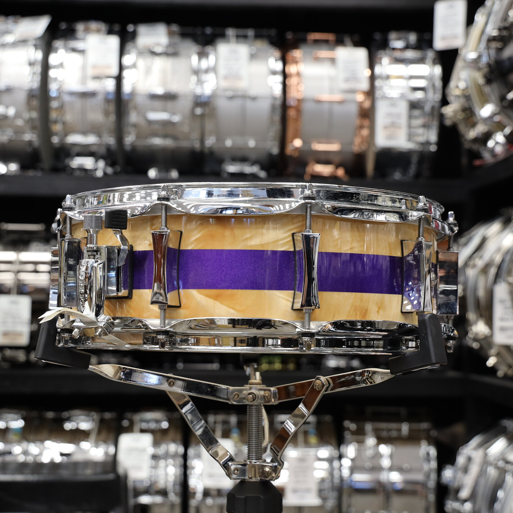 Pork Pie Pre-Owned Pork Pie 5x14 Maple Snare Drum Mappa Burl/Metallic Purple 2024
