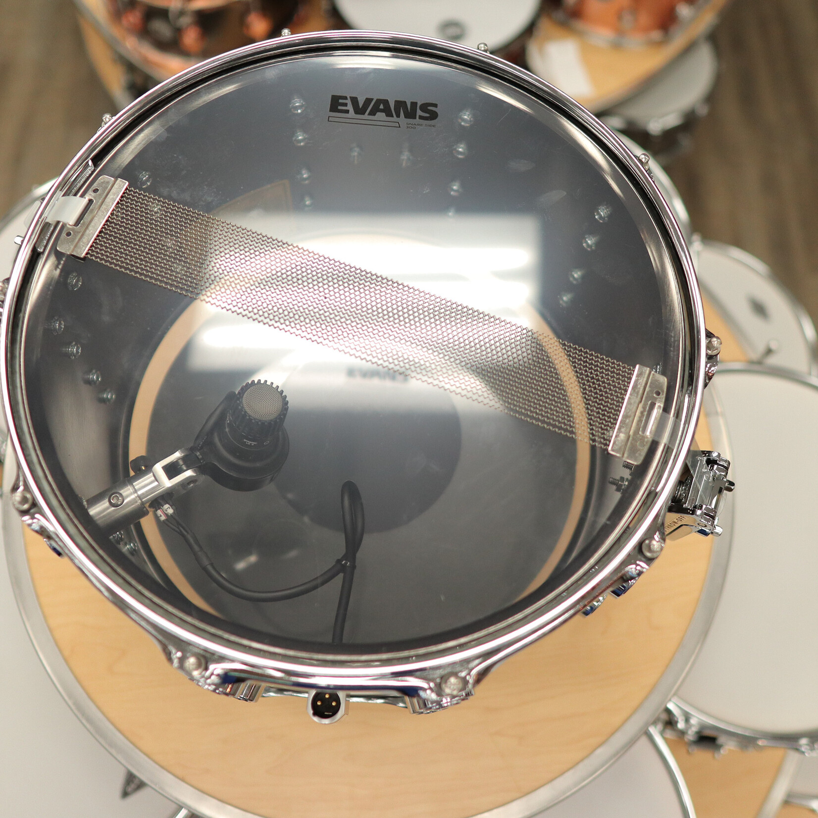 DW Pre-Owned DW Collector's Series Black Nickel over Brass 8x14 Snare Drum w/ Internal Mounted Mic