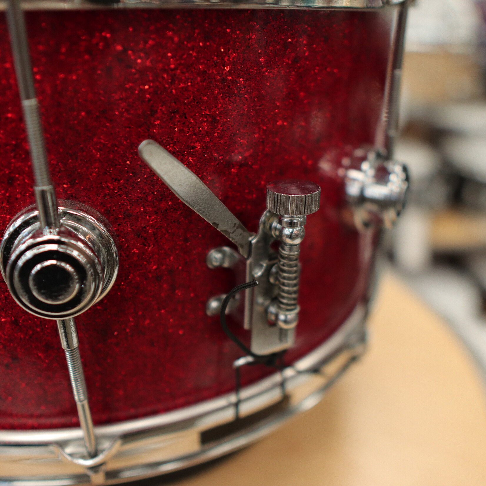 George Way Vintage '57-61 George H. Way 8x15" Snare Drum (Red Sparkle) Elkhart, IN