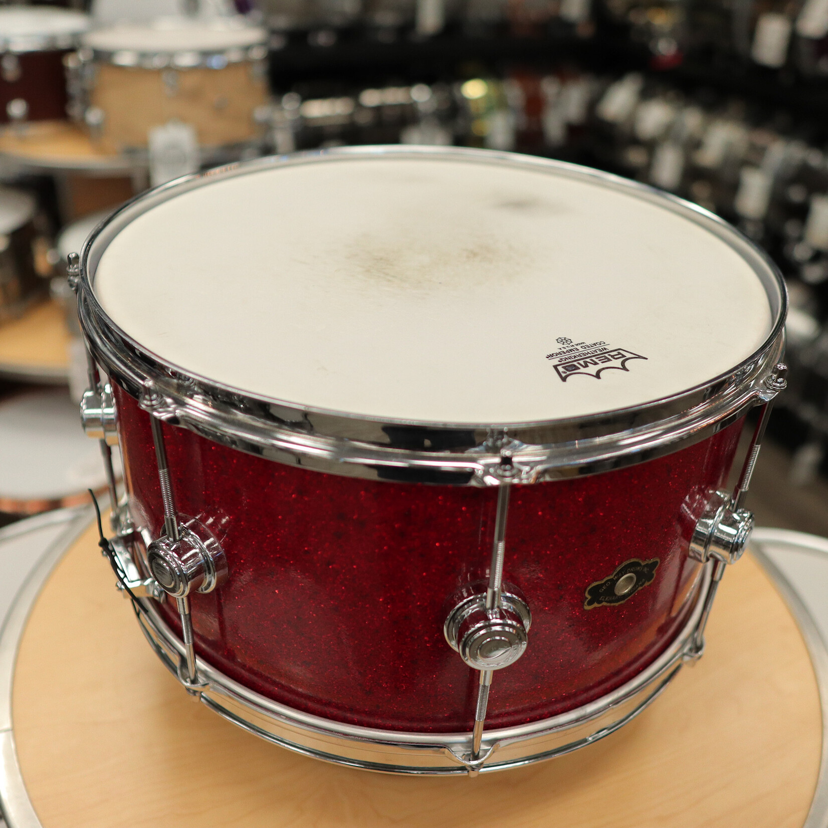George Way Vintage '57-61 George H. Way 8x15" Snare Drum (Red Sparkle) Elkhart, IN