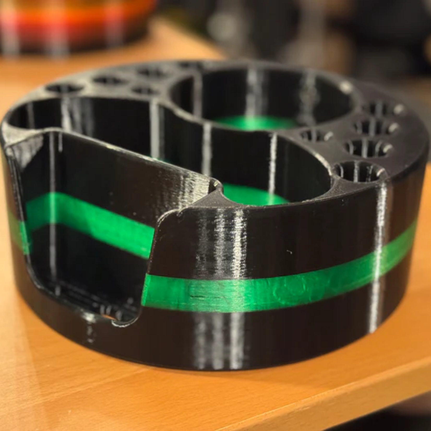 Deaf & Drum Deaf & Drum Drum Buddy Cyclops (Premium/Custom) - Black/ Green Stripe