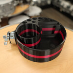 Deaf & Drum Deaf & Drum Drum Buddy BigMouth - Left Handed (Premium/Custom) - Black/ Red Stripe