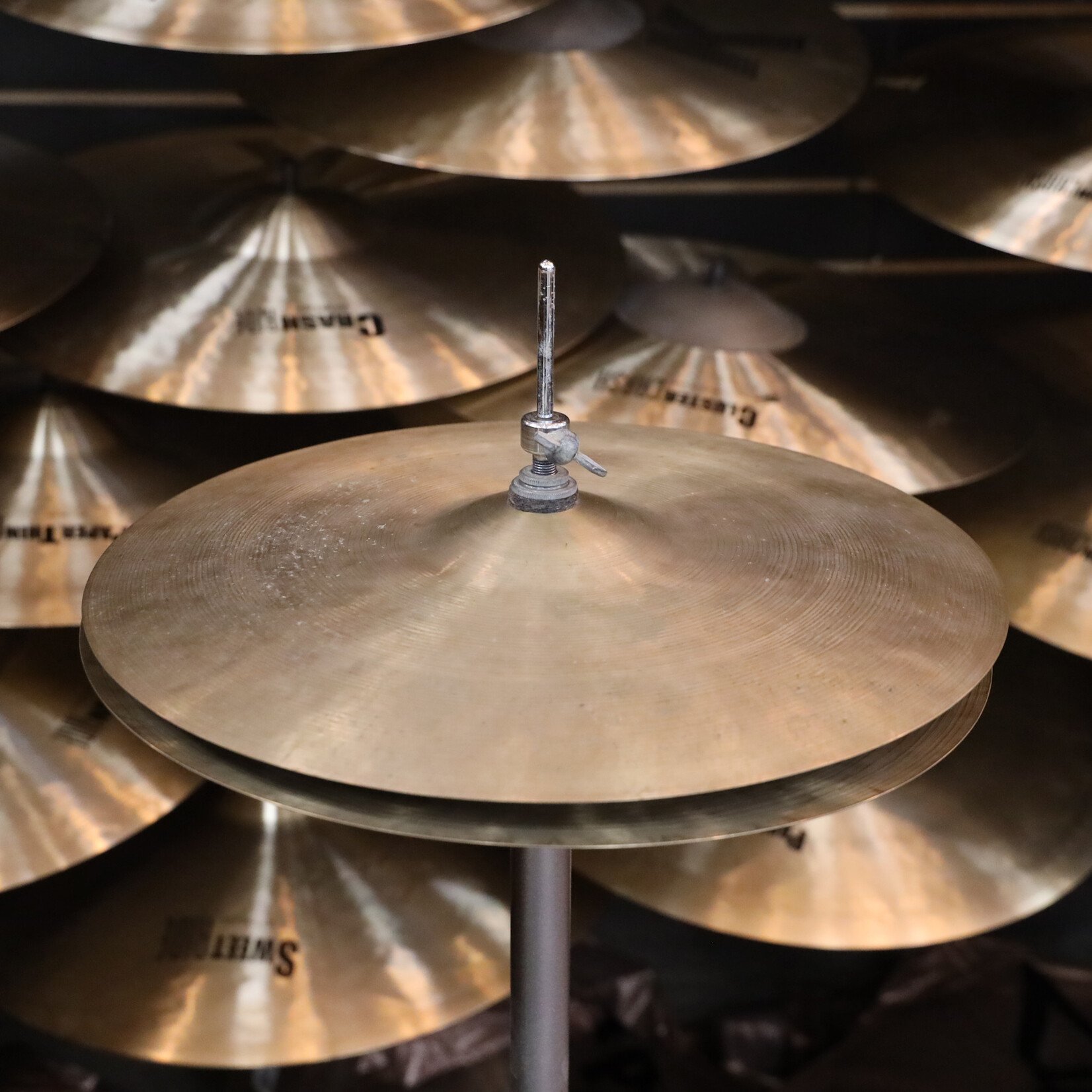 K. Zildjian (Istanbul) Vintage K. Zildjian Istanbul New Stamp Hi-Hat Pair 14" 884g/894g with Original Bag!