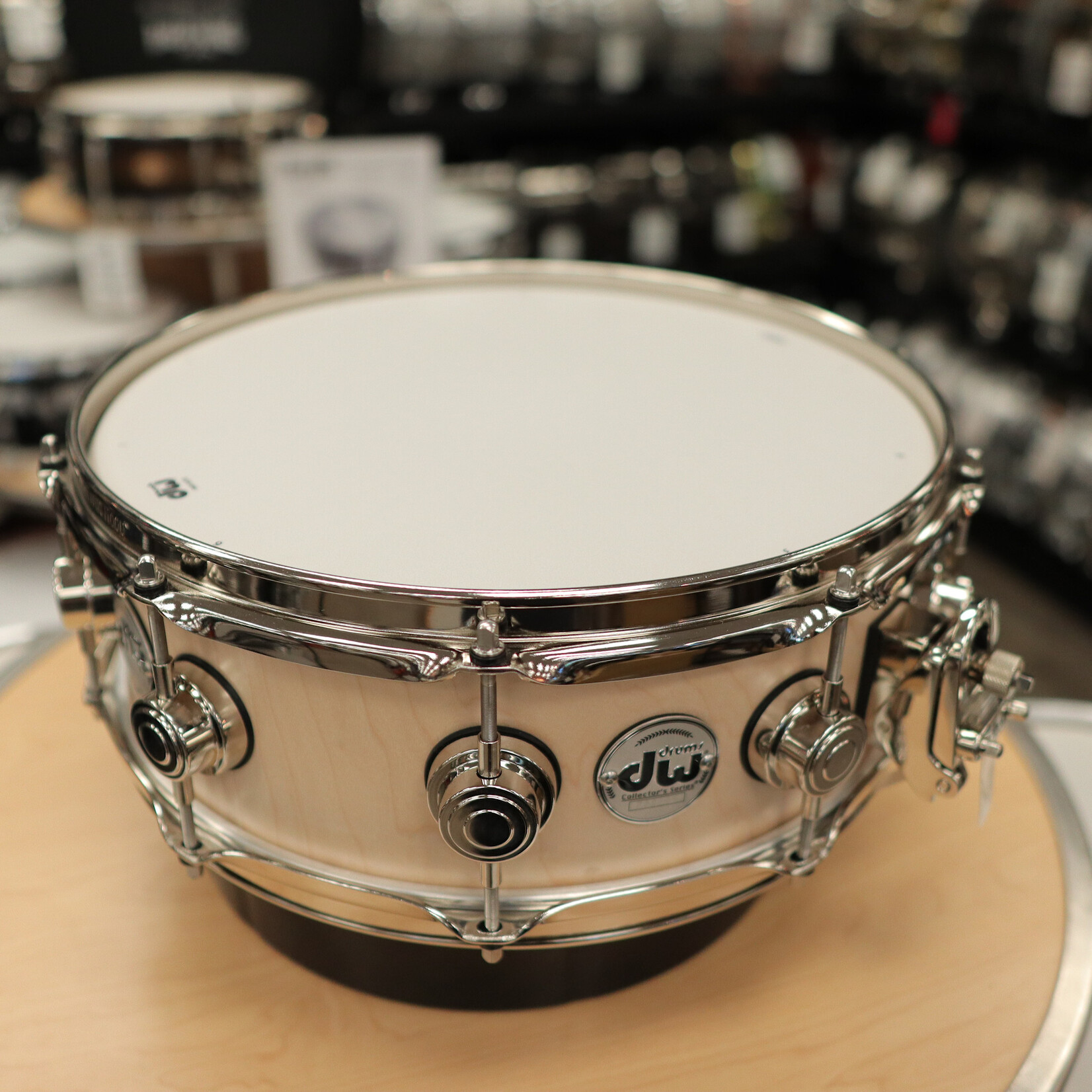 DW DW Collector's Series Sonicply Snare Drum 5.5x14 Natural Oil w/Nickel Hardware