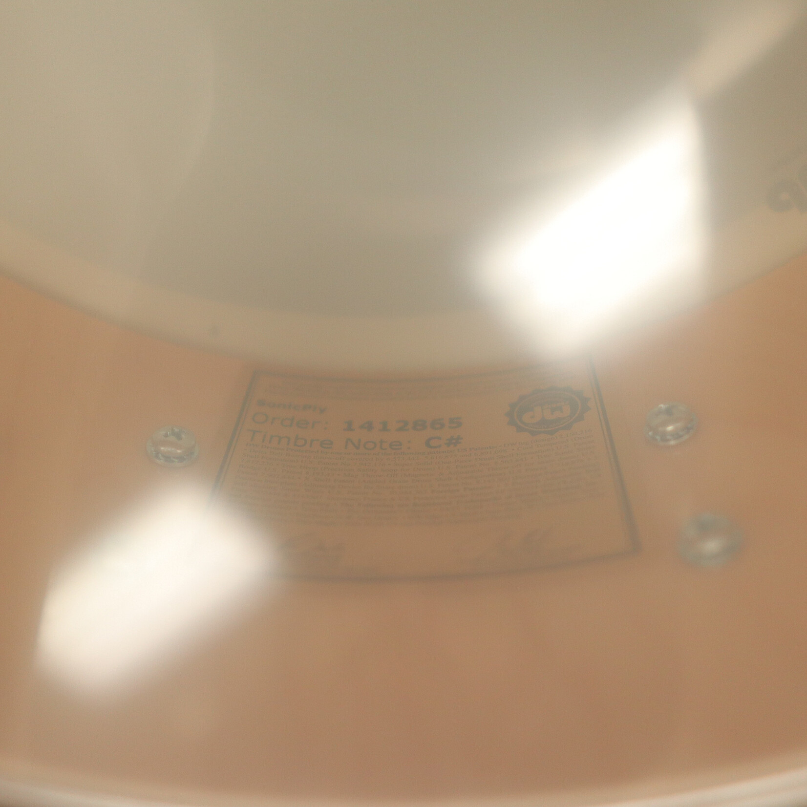 DW DW Collector's Series Sonicply Snare Drum 5.5x14 Natural Oil w/Nickel Hardware
