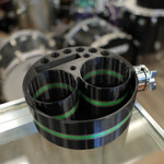 Deaf & Drum Deaf & Drum Drum Buddy Popeye - Dual Mount (Premium/Custom) - Black w/ Green/Silver Stripe