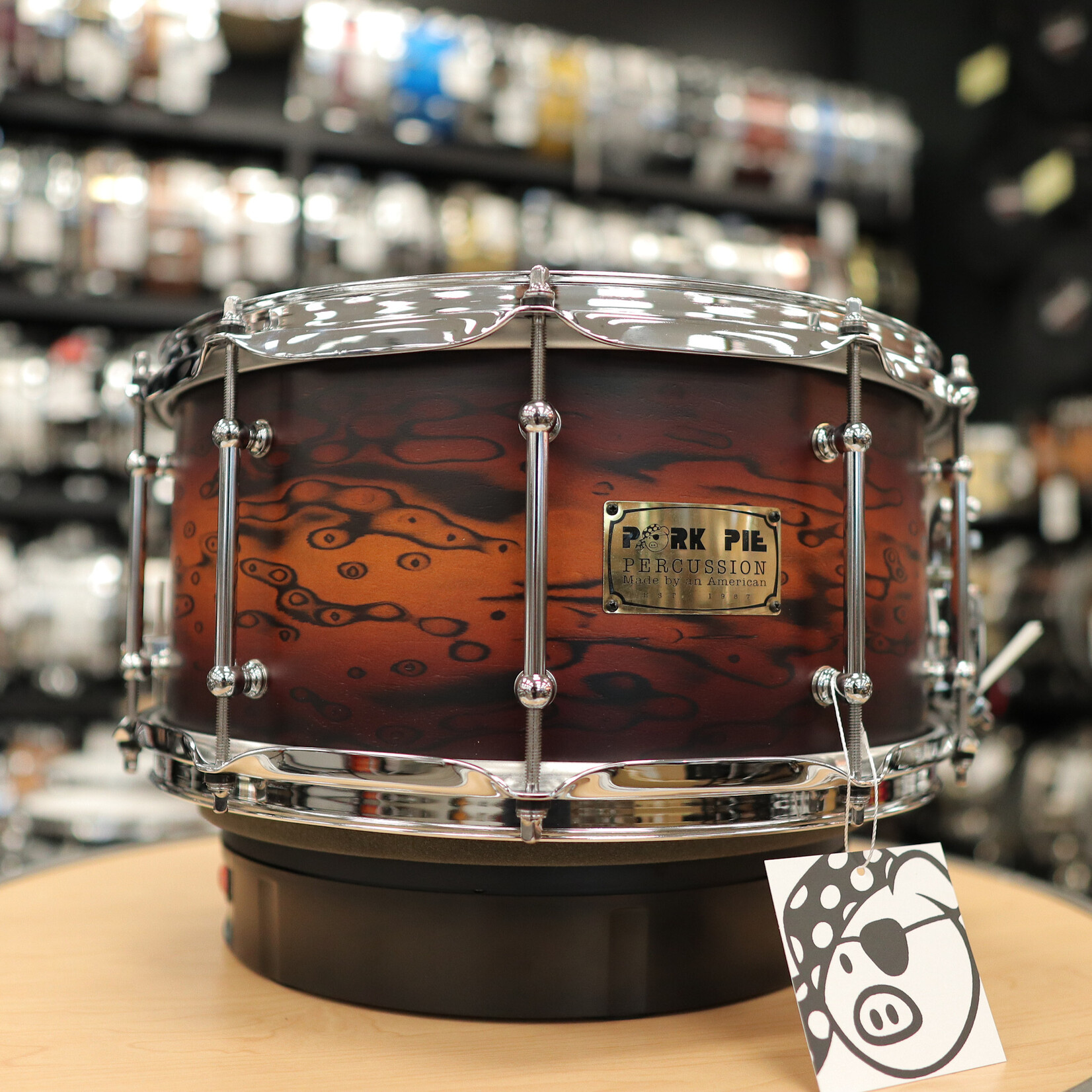 Pork Pie Pork Pie 7x14" Amoeba Burst Maple Snare Drum