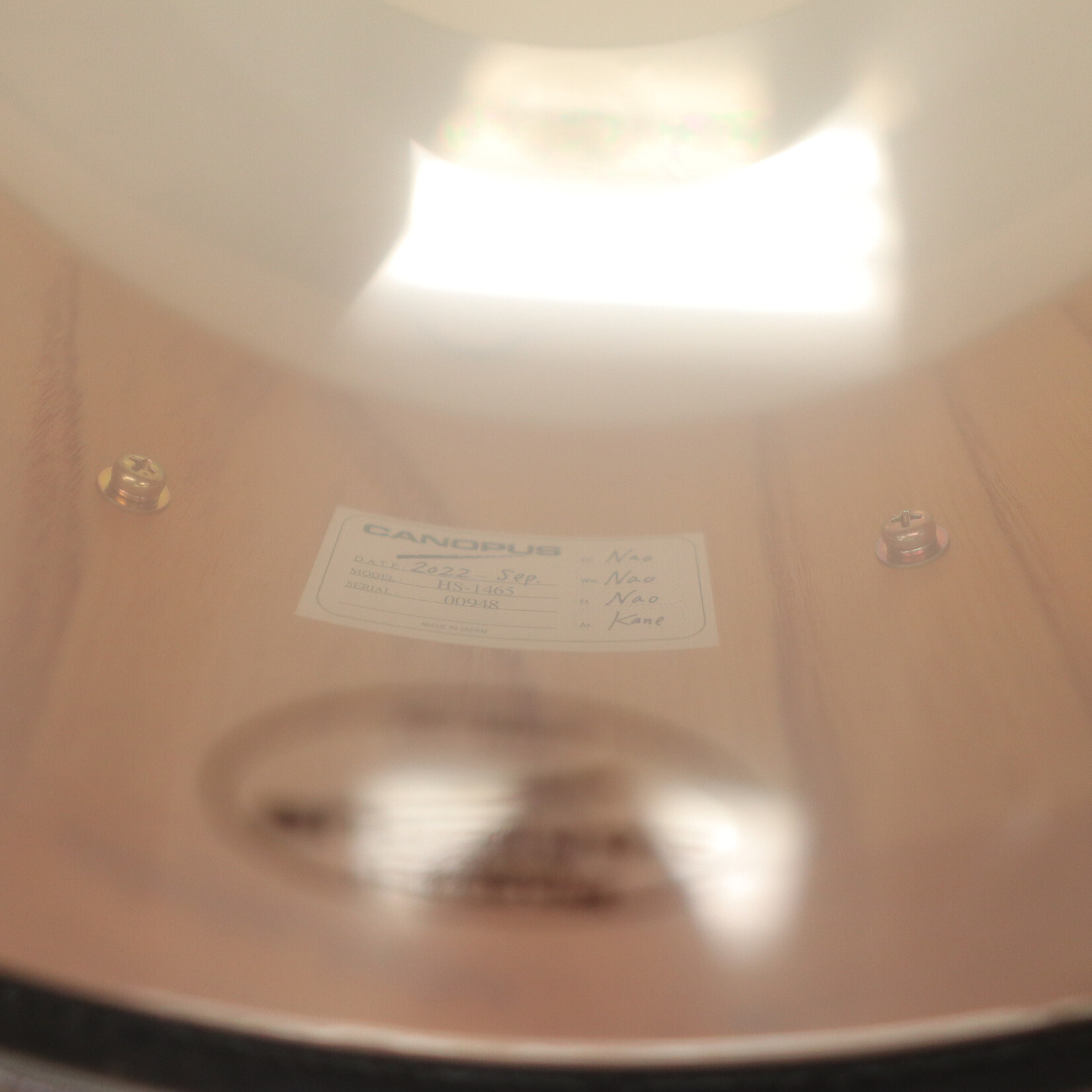 Canopus Pre-Owned Canopus 6.5x14" Zelkova Snare Drum HS-1465