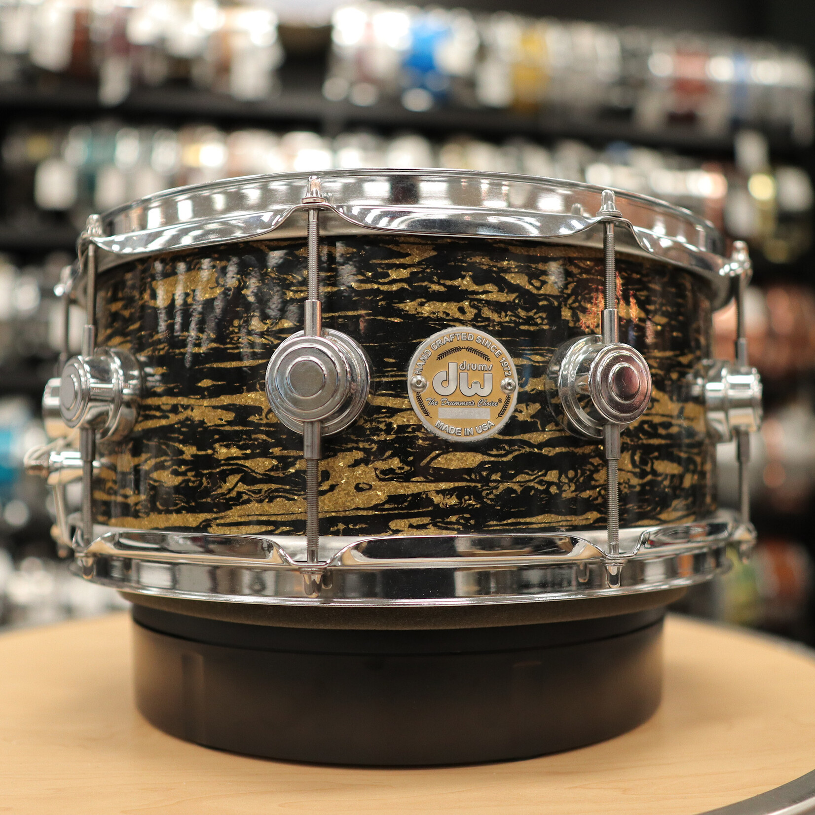 DW 2005 DW Collector's Series 6x14" "Ten & Six" All Maple Snare Drum (Black Oyster Glass)