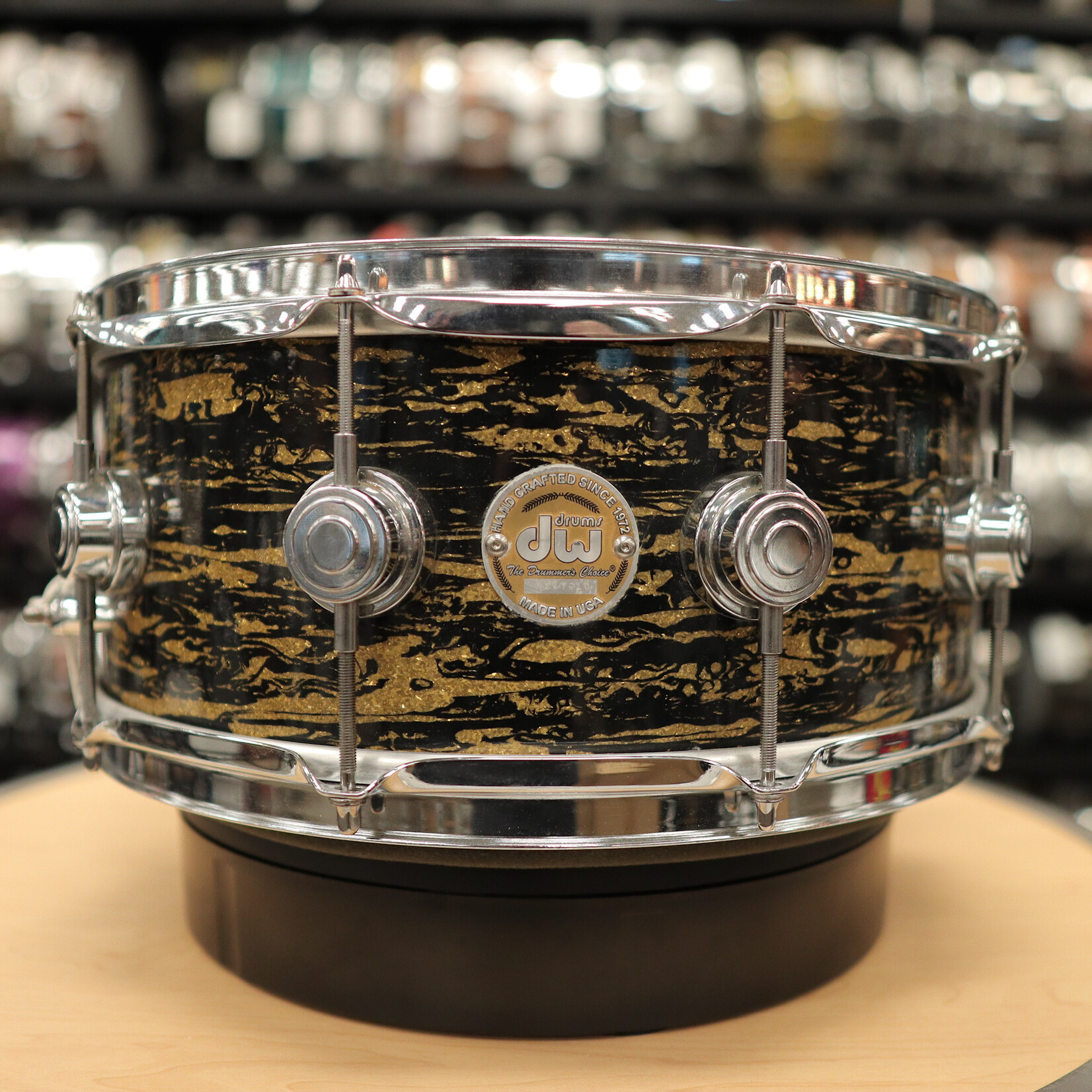 DW 2005 DW Collector's Series 6x14" "Ten & Six" All Maple Snare Drum (Black Oyster Glass)