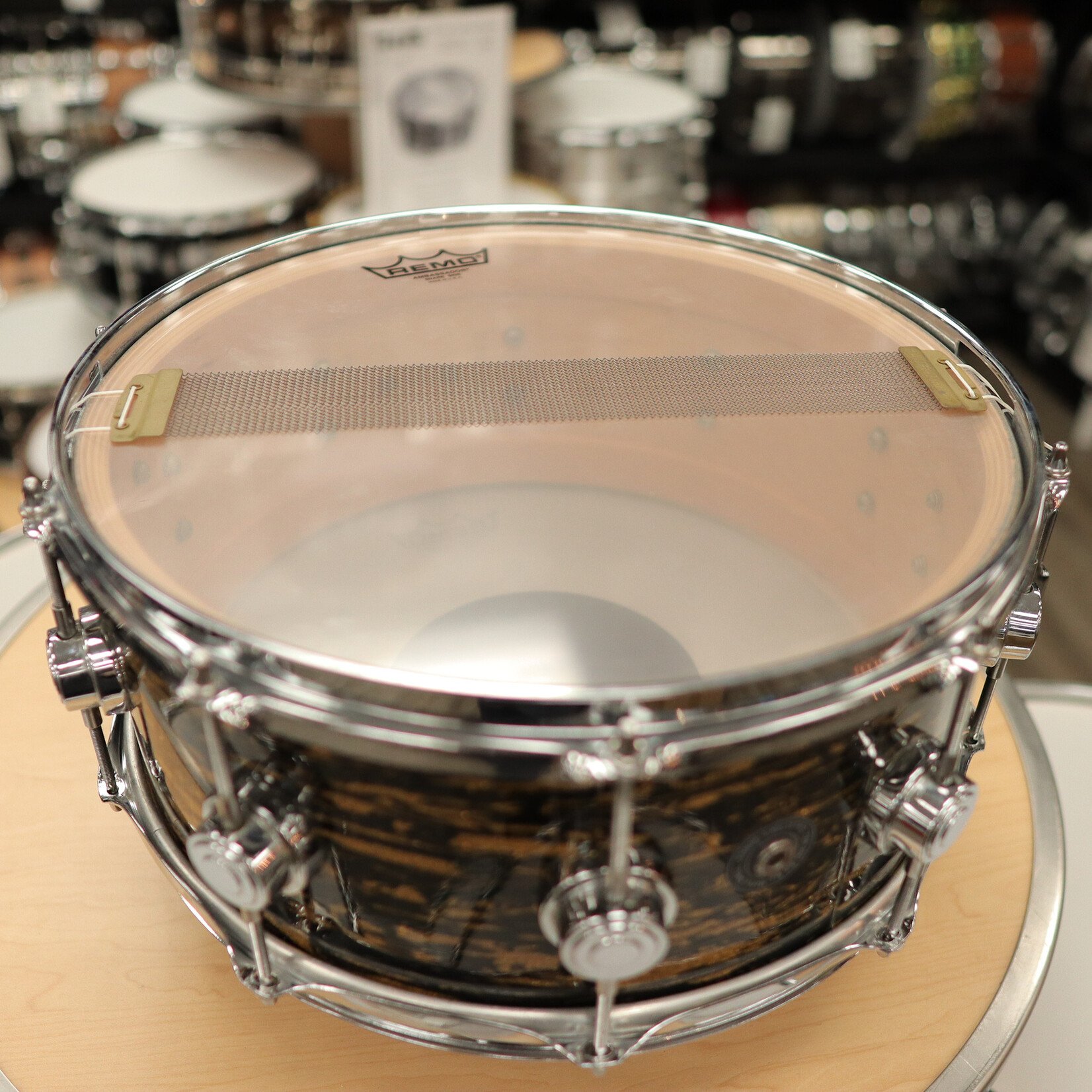 DW 2005 DW Collector's Series 6x14" "Ten & Six" All Maple Snare Drum (Black Oyster Glass)