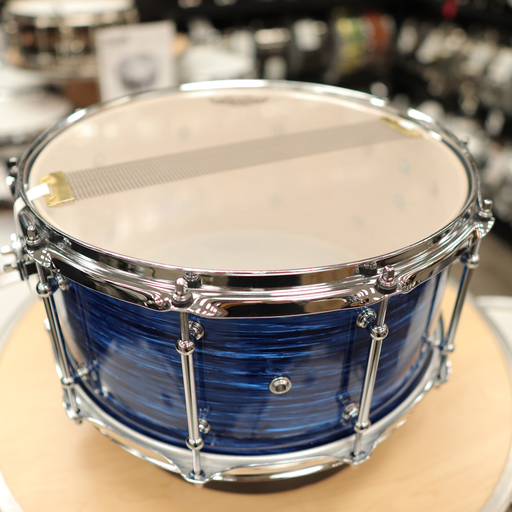 Pork Pie Pork Pie 7x14" Maple Snare Drum w/ Tube Lugs (Cobalt Blue Oyster)