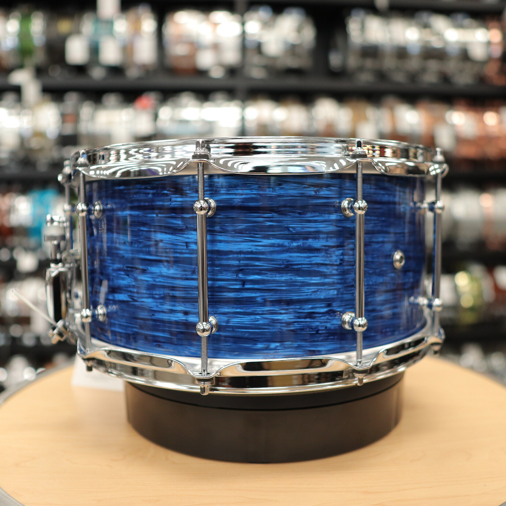 Pork Pie Pork Pie 7x14" Maple Snare Drum w/ Tube Lugs (Cobalt Blue Oyster)