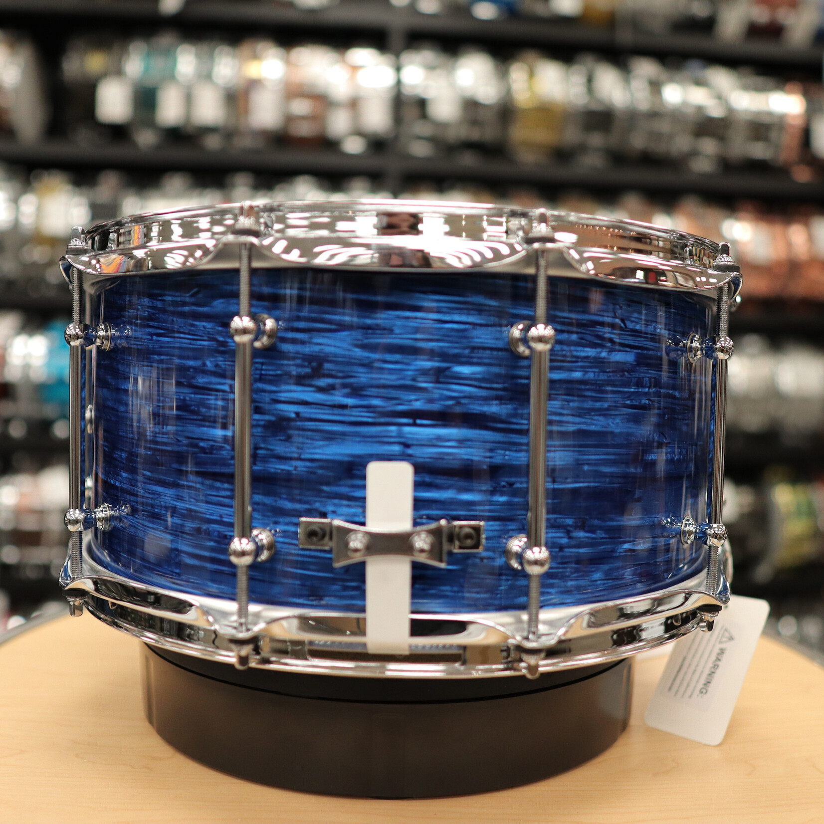 Pork Pie Pork Pie 7x14" Maple Snare Drum w/ Tube Lugs (Cobalt Blue Oyster)